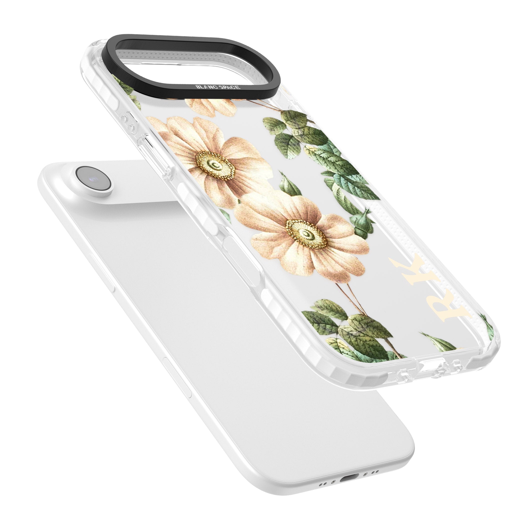 Personalised Vintage Floral Anemone iPhone 17 Air Impact Clear Phone Case Colours