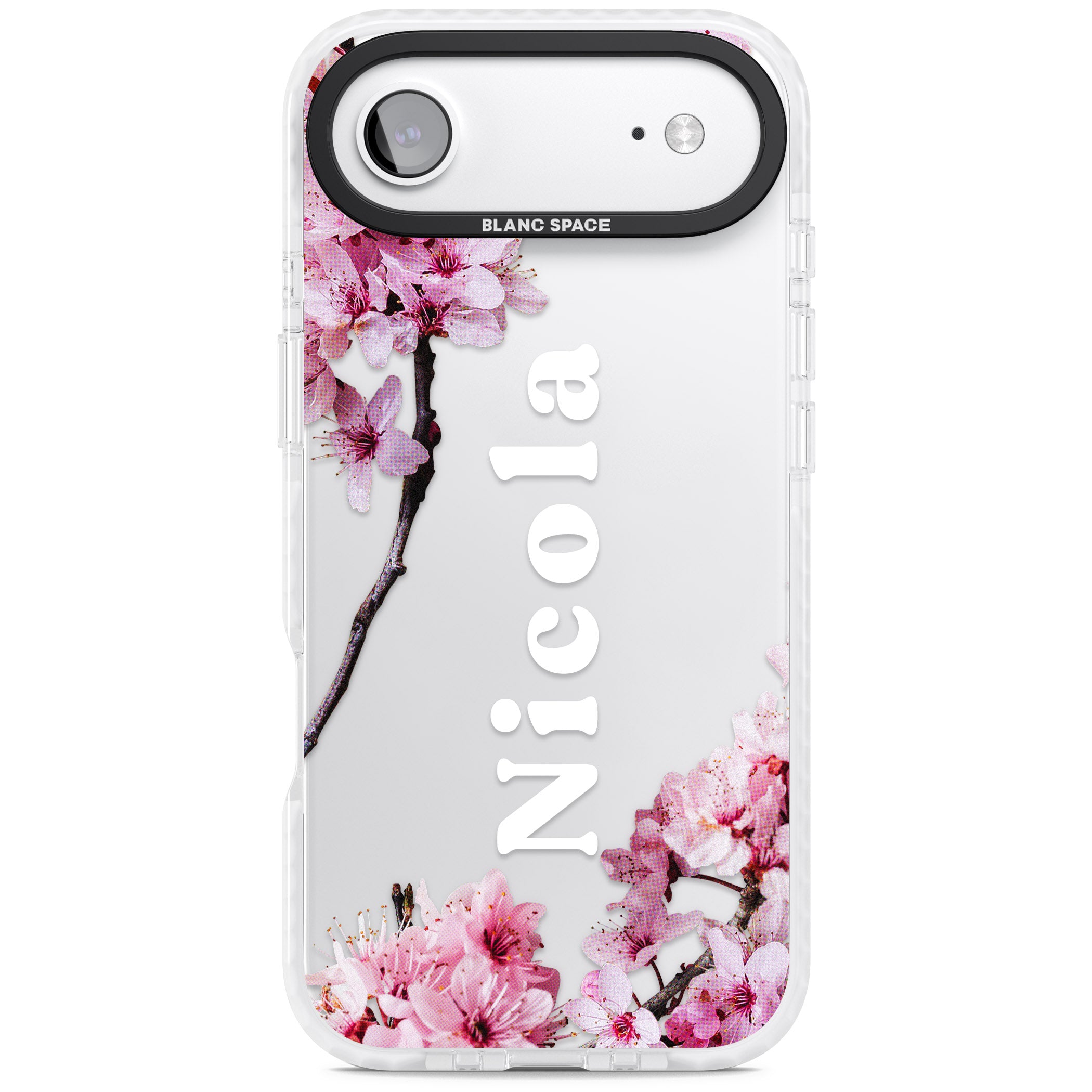Personalised Cherry Blossom Elegance Classic iPhone 17 Air Impact Clear Phone Case