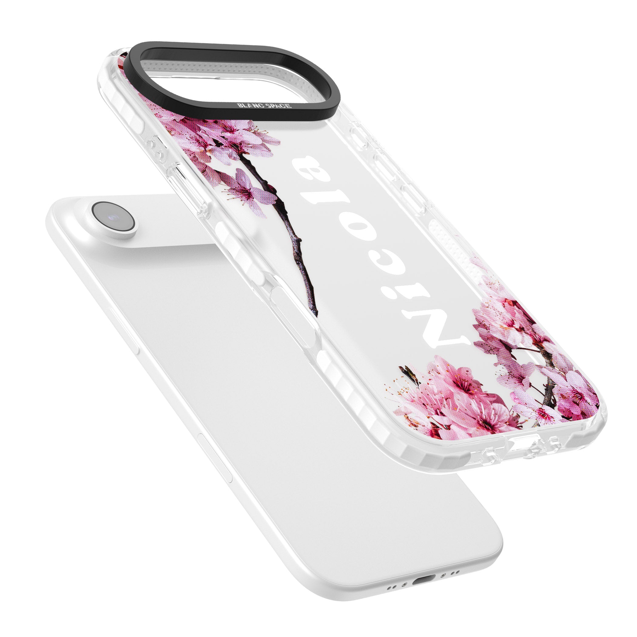 Personalised Cherry Blossom Elegance Classic iPhone 17 Air Impact Clear Phone Case Colours