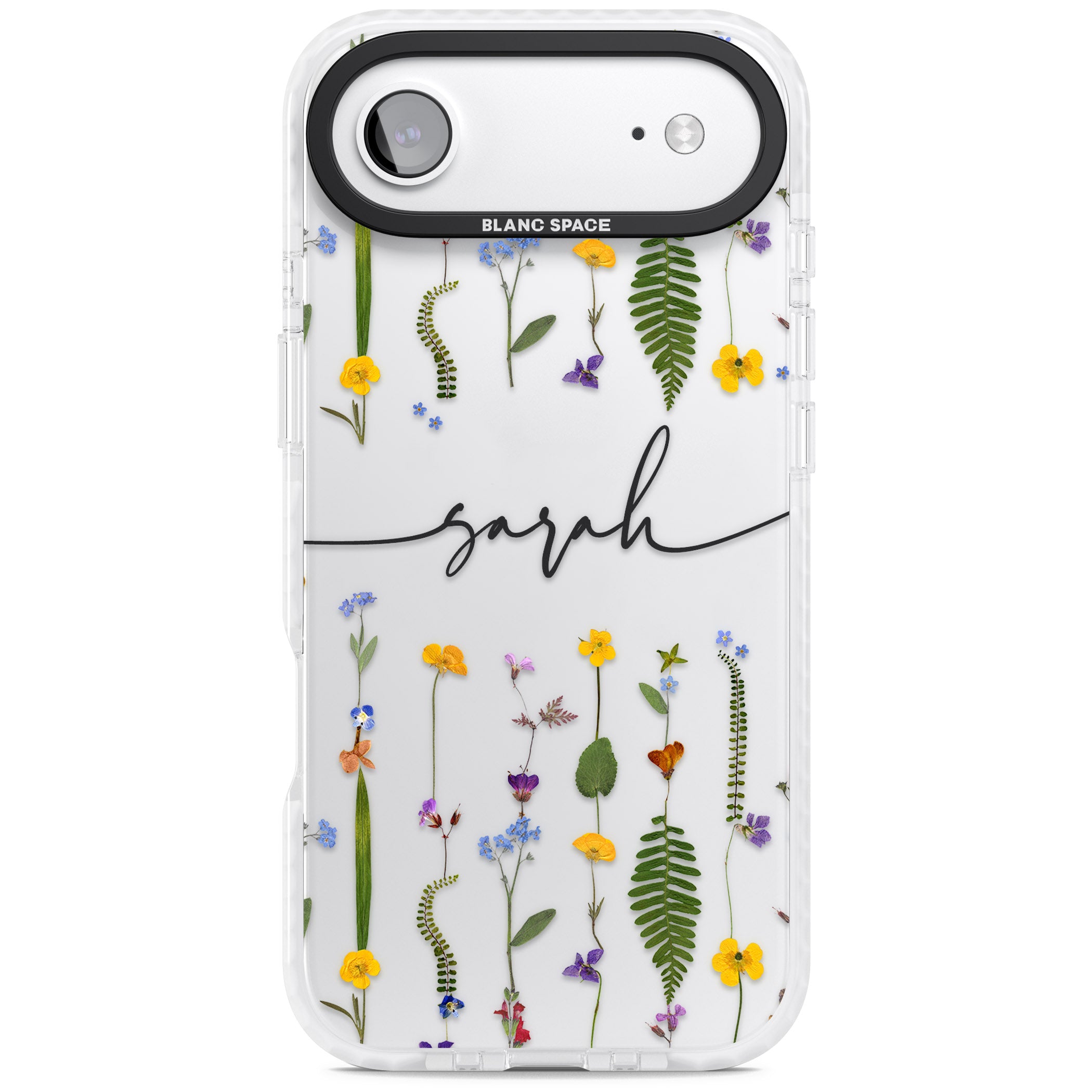 Personalised Wildflower Chain iPhone 17 Air Impact Clear Phone Case