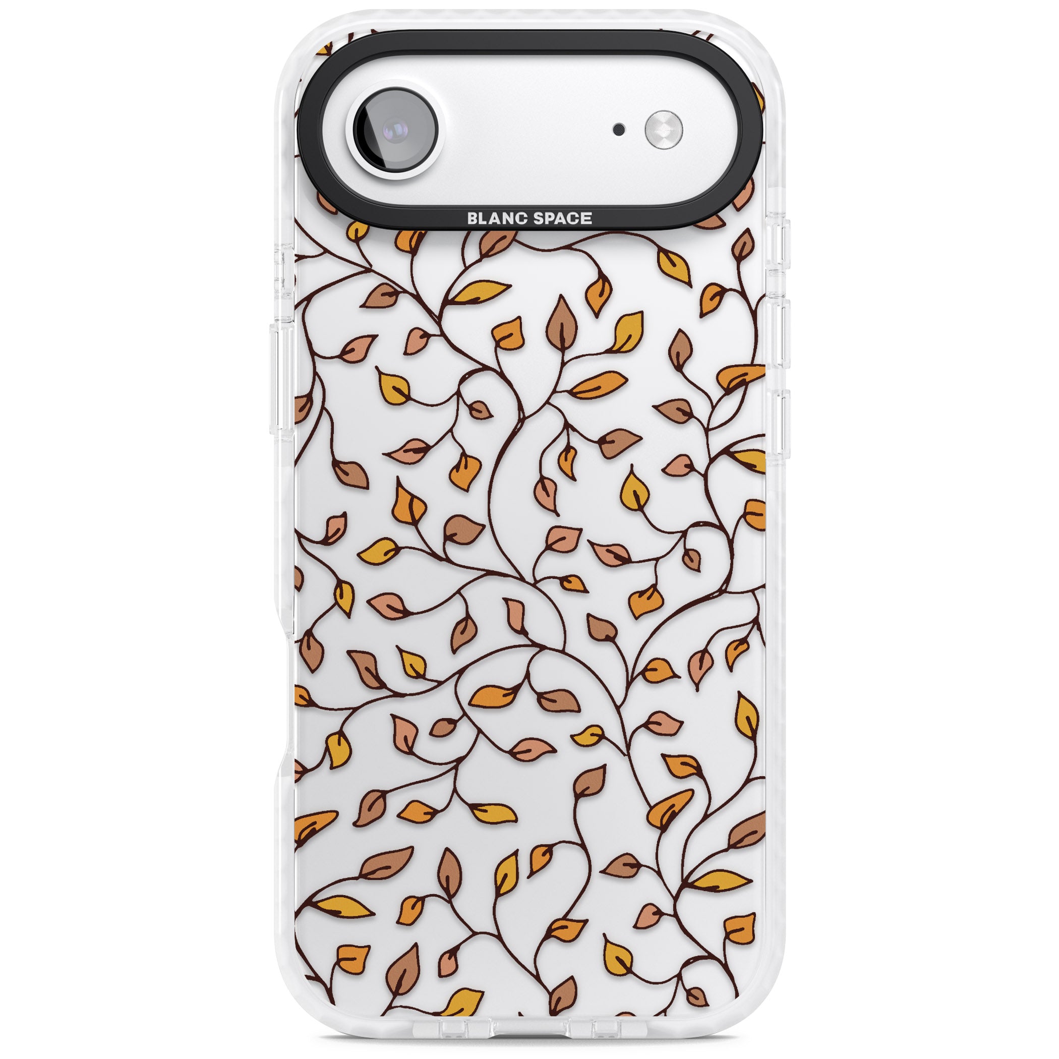 Personalised Autumn Leaves Pattern iPhone 17 Air Impact Clear Phone Case
