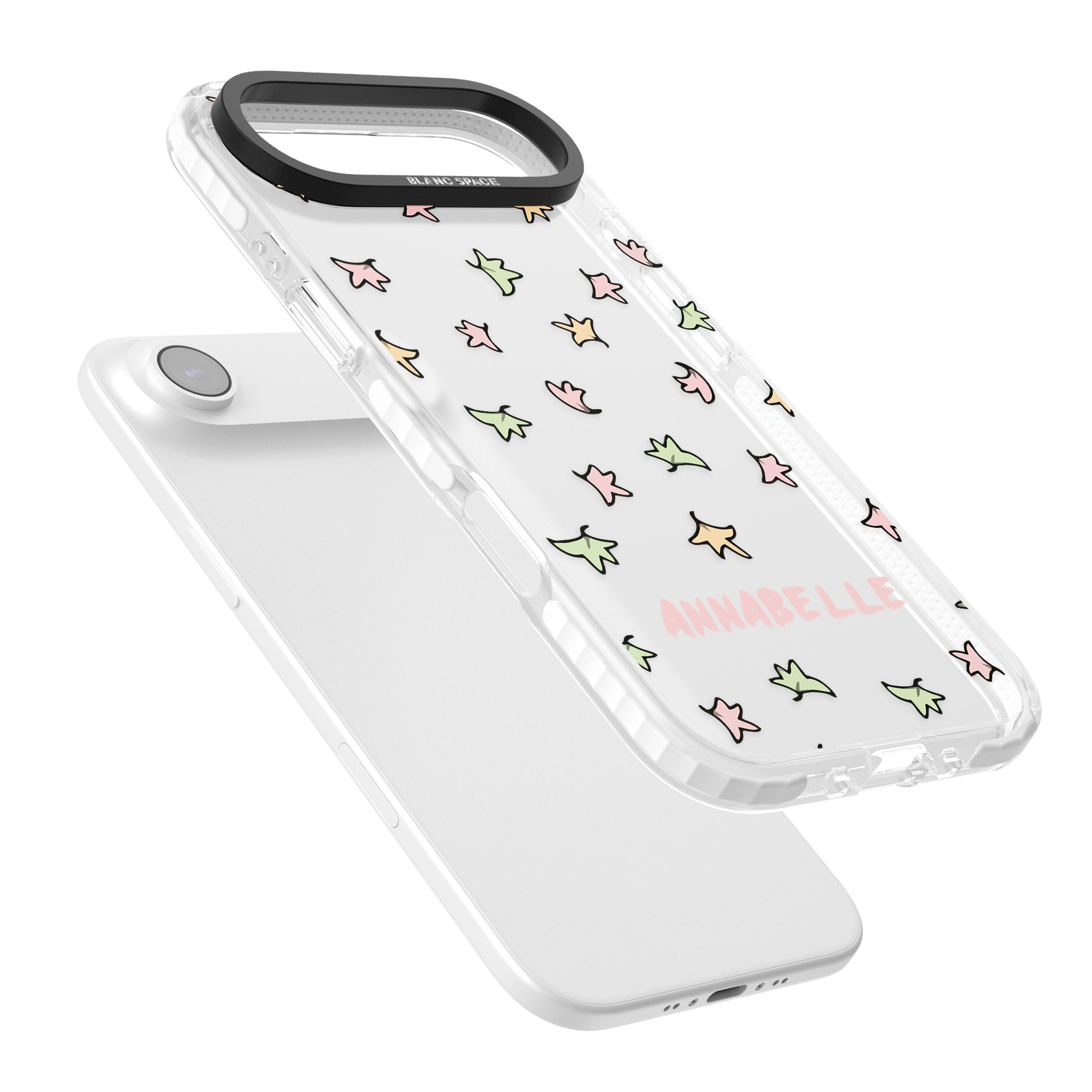 Personalised Heartstopper Leaves Pattern iPhone 17 Air Impact Clear Phone Case Colours