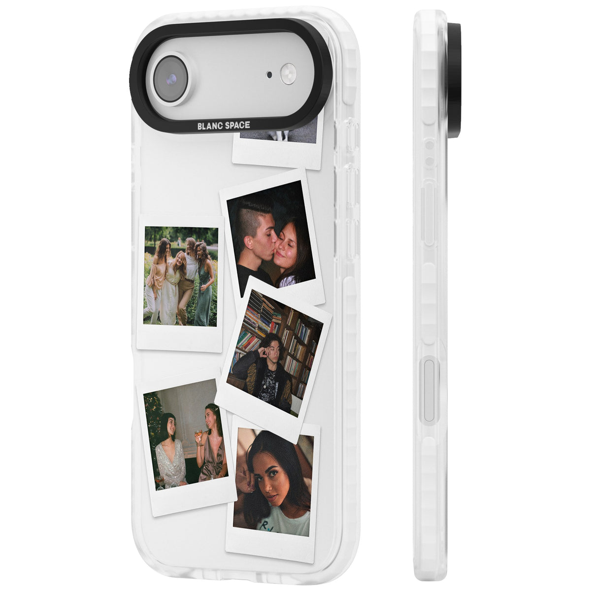 Personalised Classic Instant Photos iPhone Air Impact Clear Phone Case side