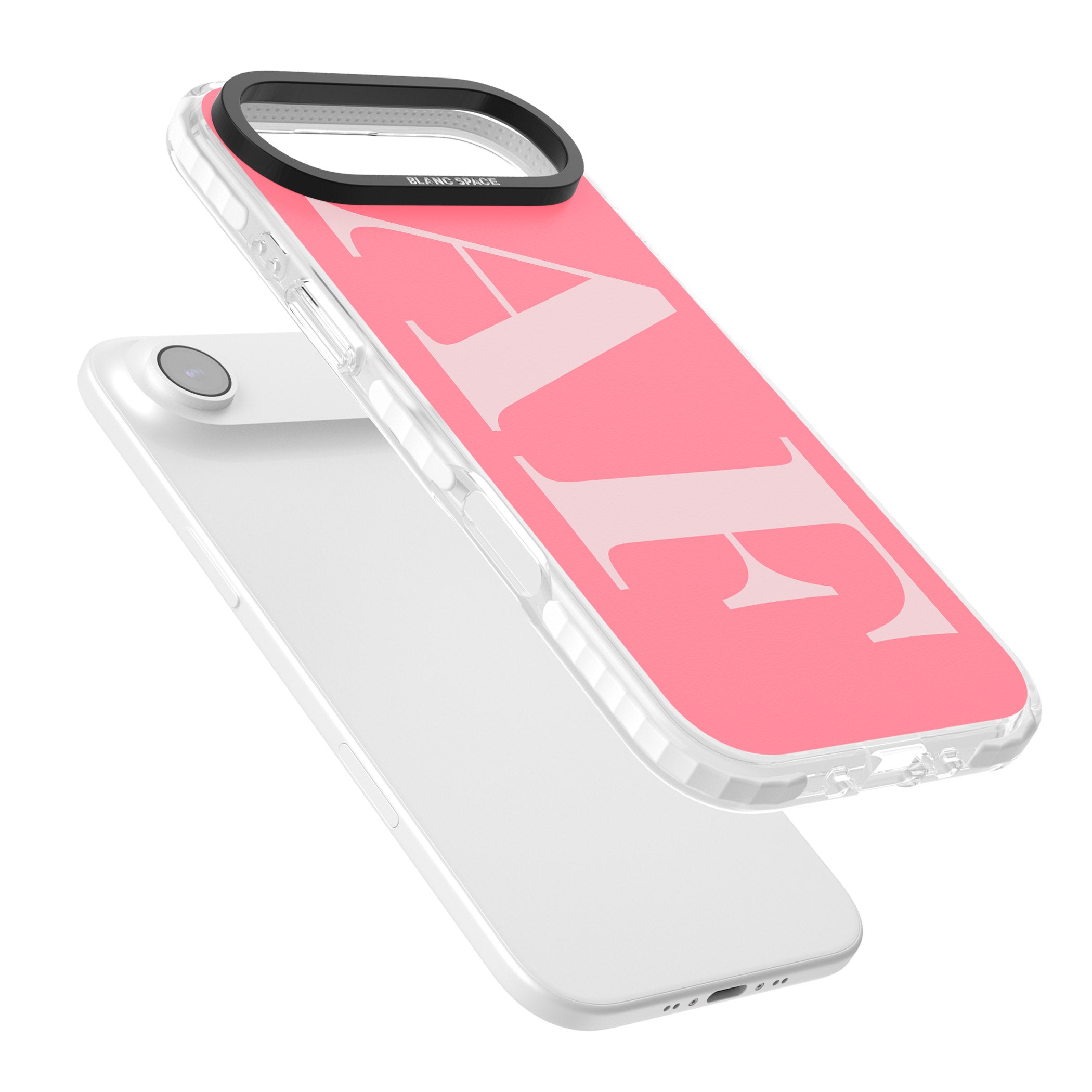 Personalised Light & Dark Pink Green Letters iPhone 17 Air Impact Clear Phone Case Colours