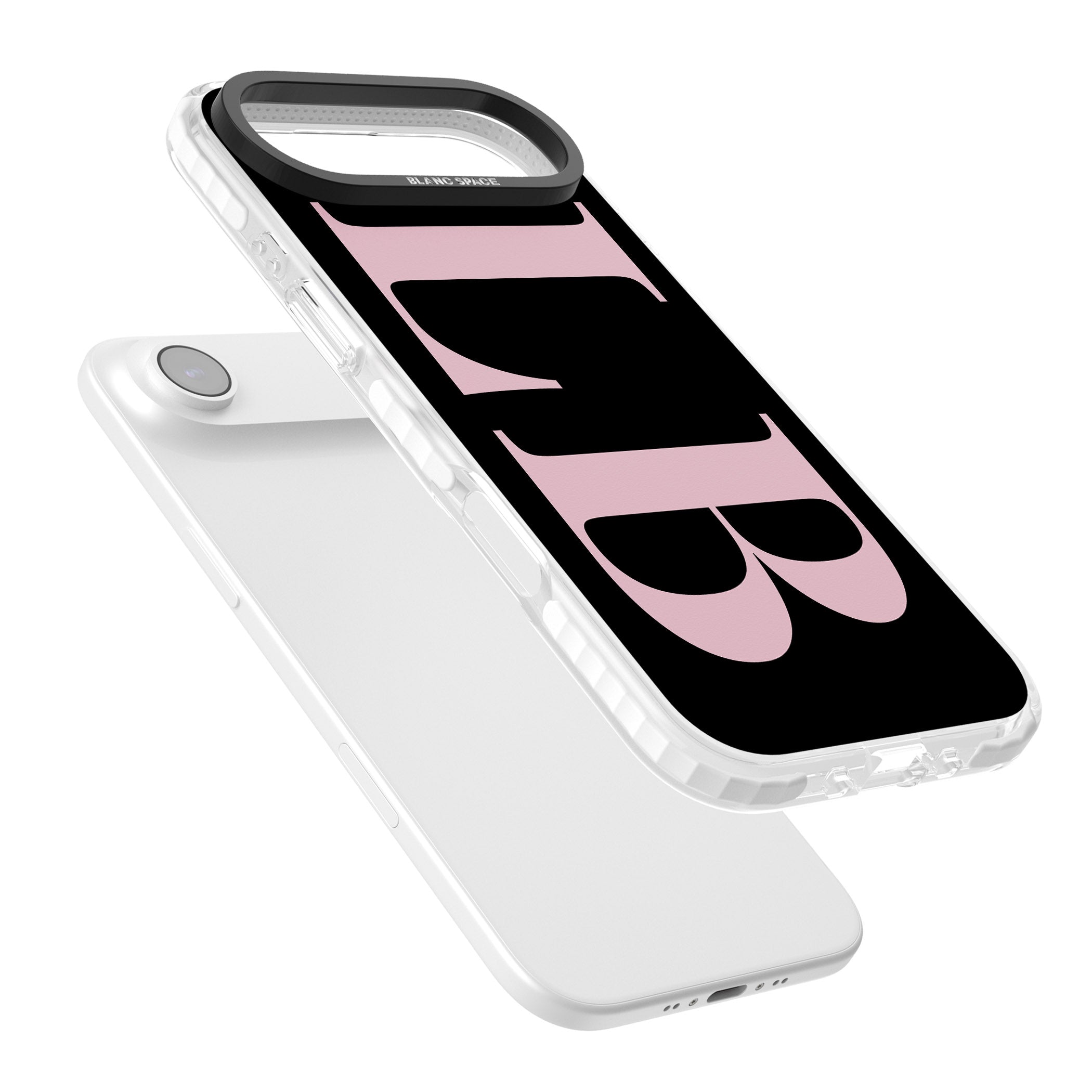 Personalised Pink & Black Green Letters iPhone 17 Air Impact Clear Phone Case Colours