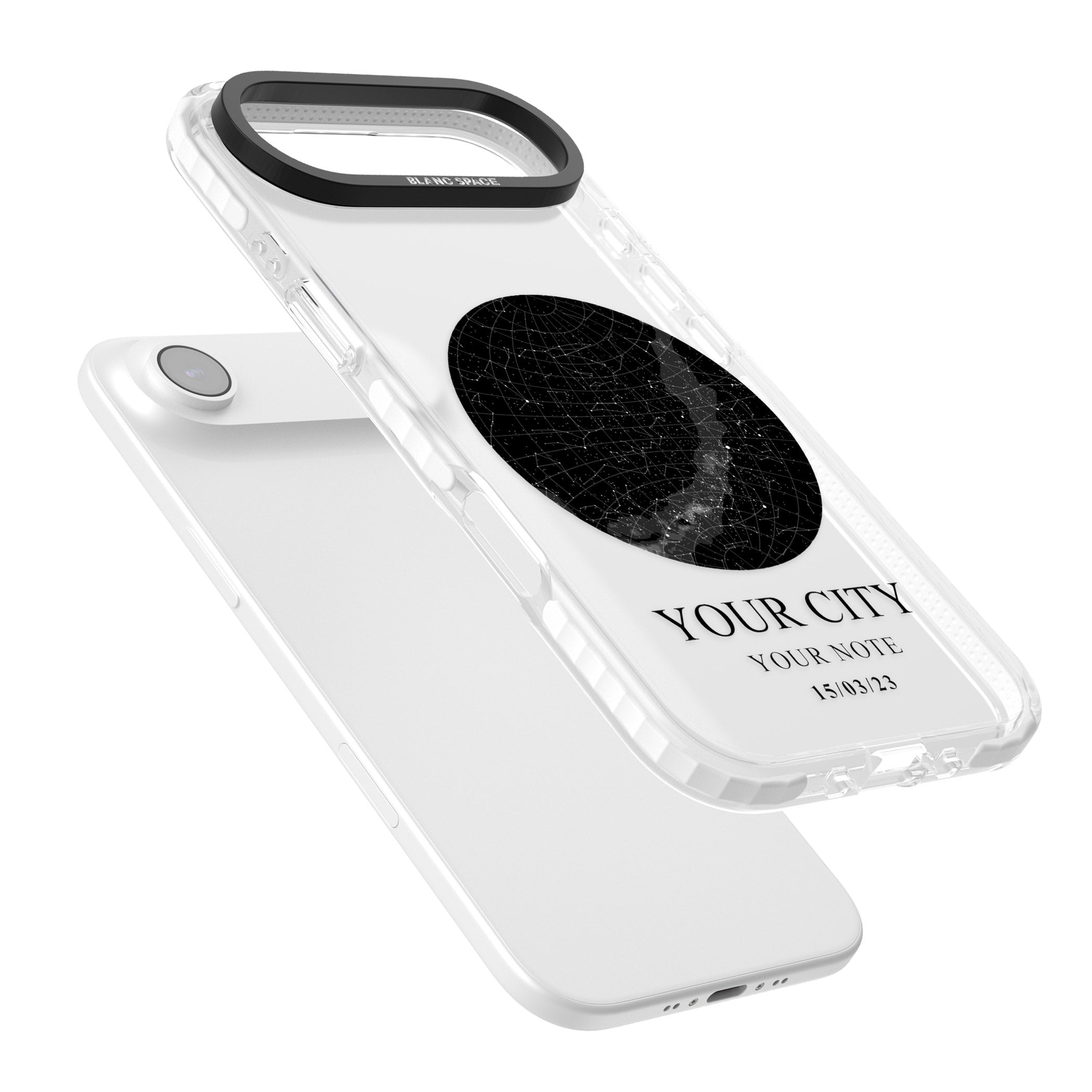 Personalised Star Map iPhone 17 Air Impact Clear Phone Case Colours