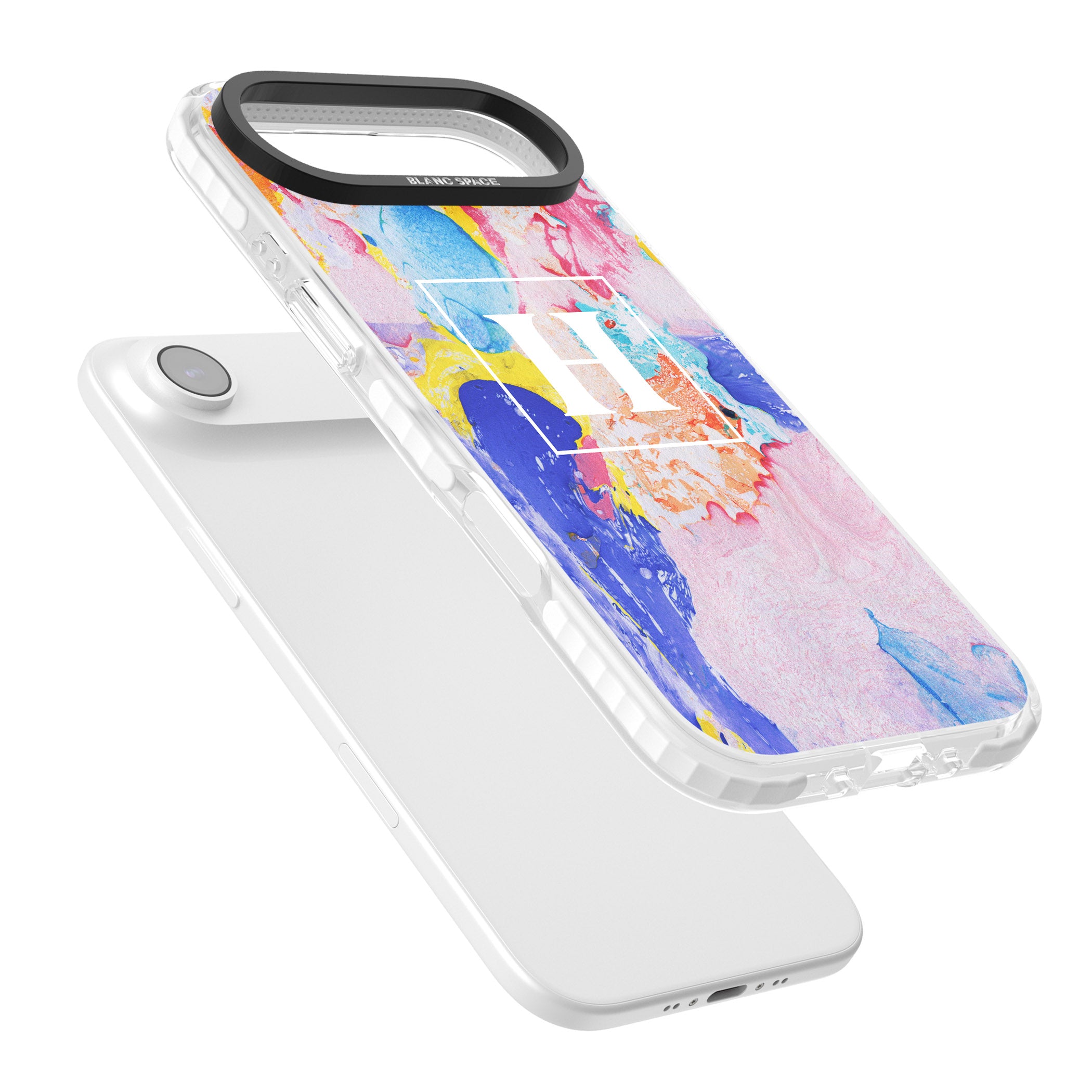 Personalised Pastel Marble Mix iPhone 17 Air Impact Clear Phone Case Colours