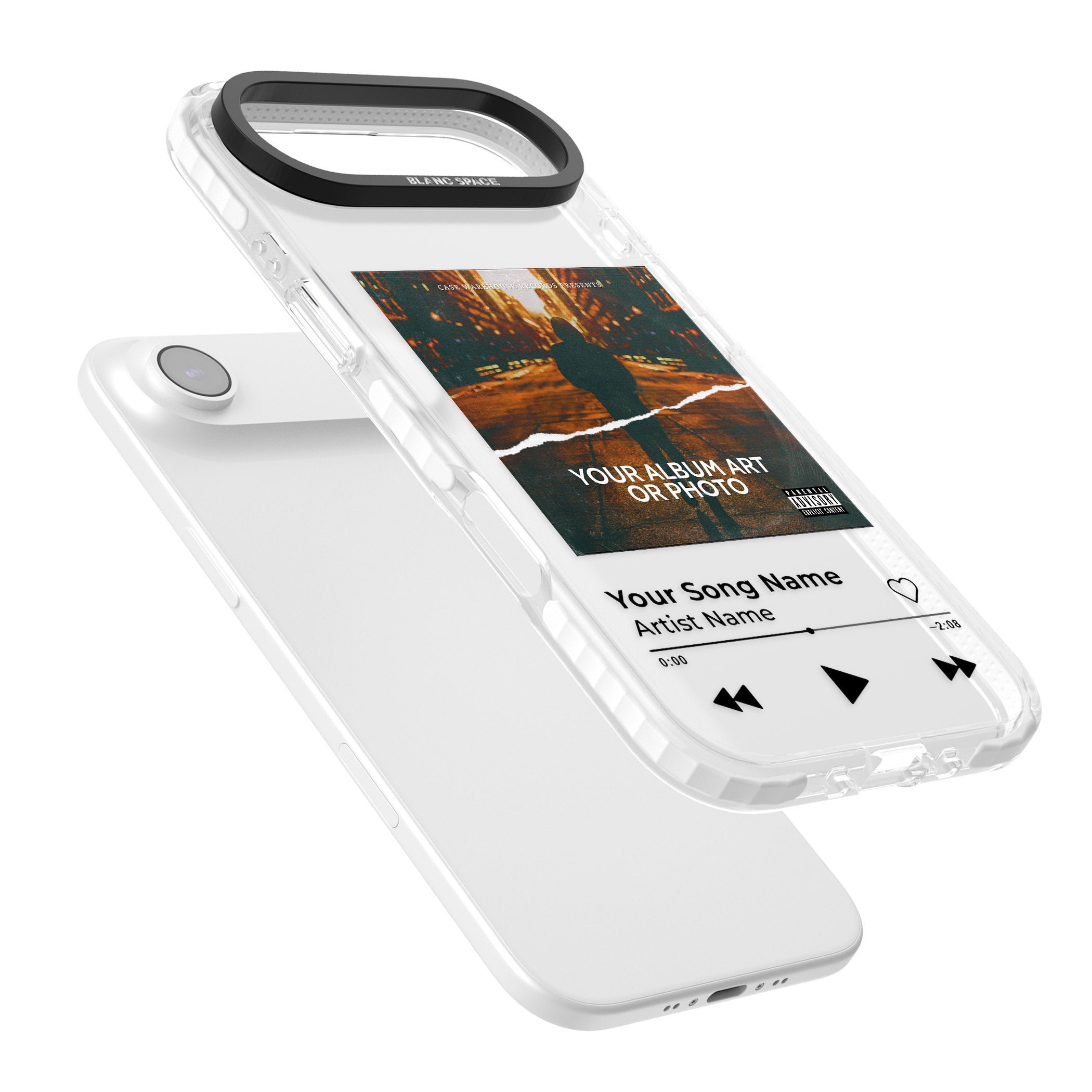 Personalised Album Art iPhone 17 Air Impact Clear Phone Case Colours