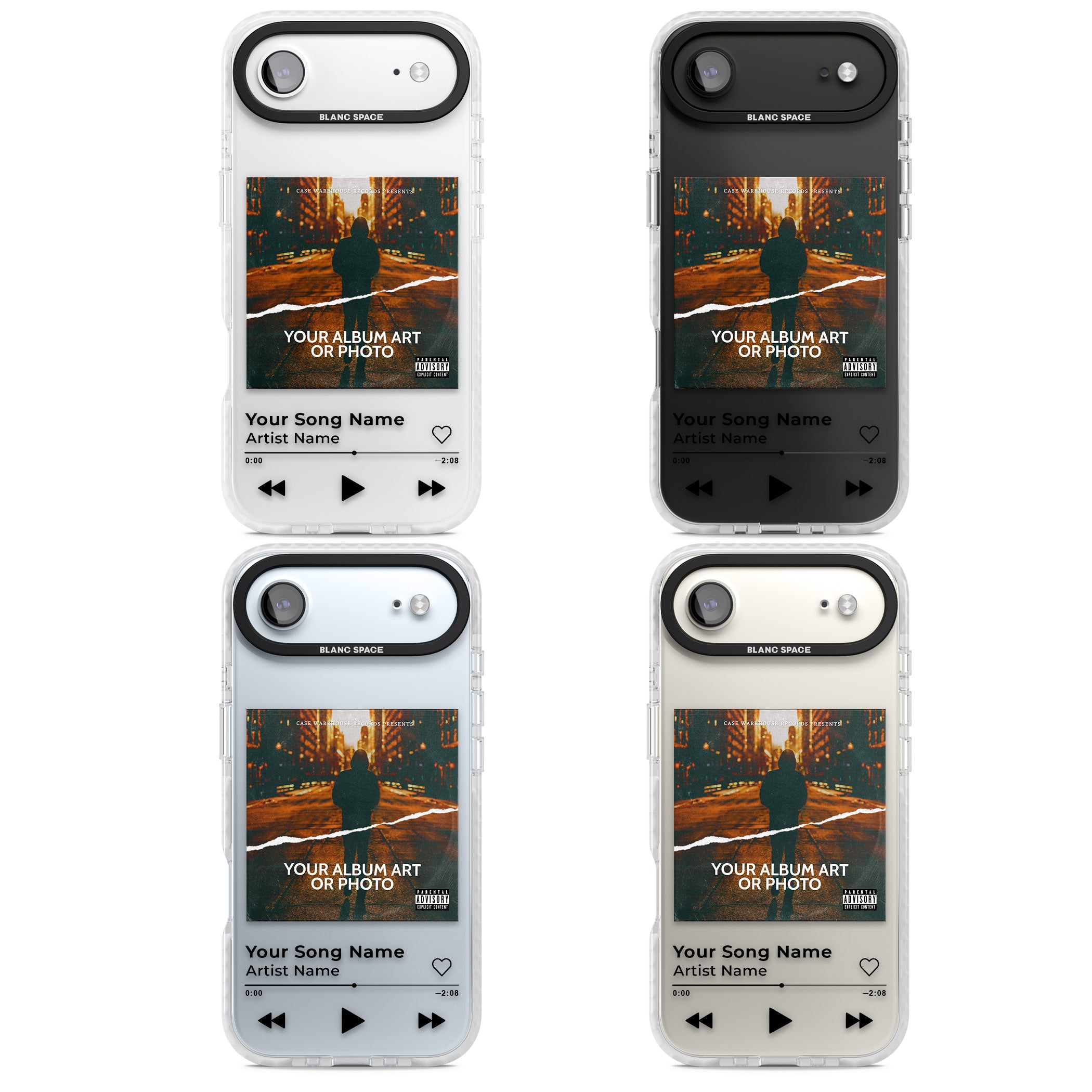Personalised Album Art iPhone 17 Air Impact Clear Phone Case APT Impact Protection
