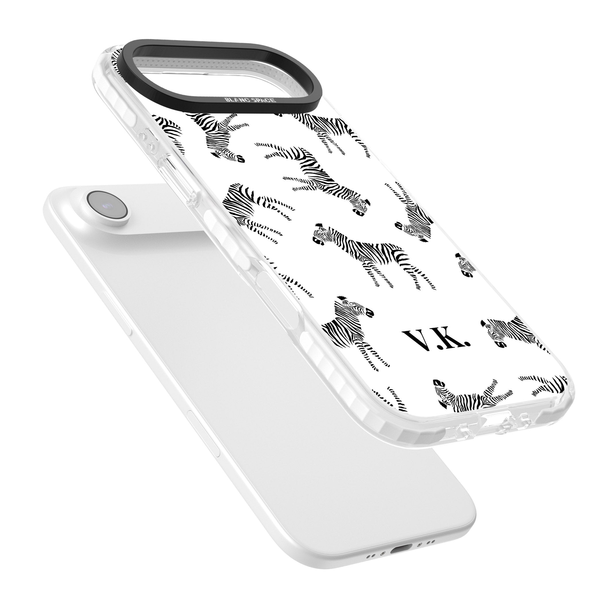 Personalised Zebra Pattern iPhone 17 Air Impact Clear Phone Case Colours