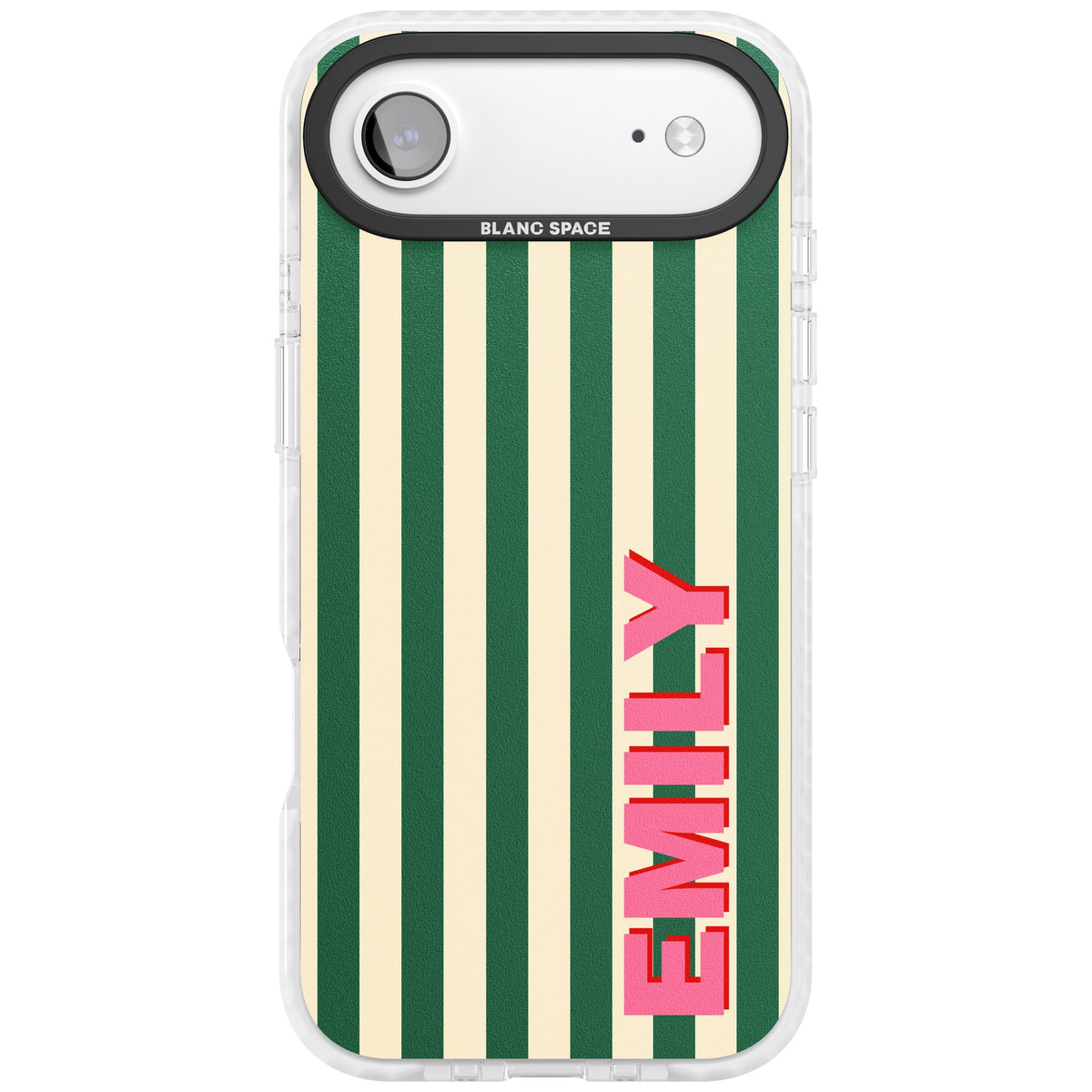 Personalised Wimbledon Stripe iPhone Air Impact Clear Phone Case front