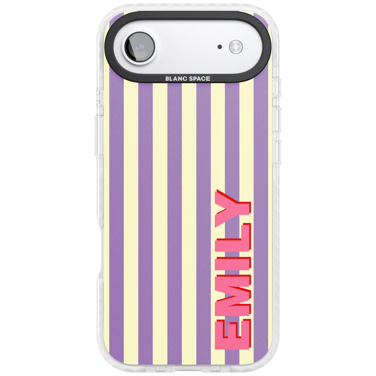 Personalised Valensole Stripe iPhone Air Impact Clear Phone Case front