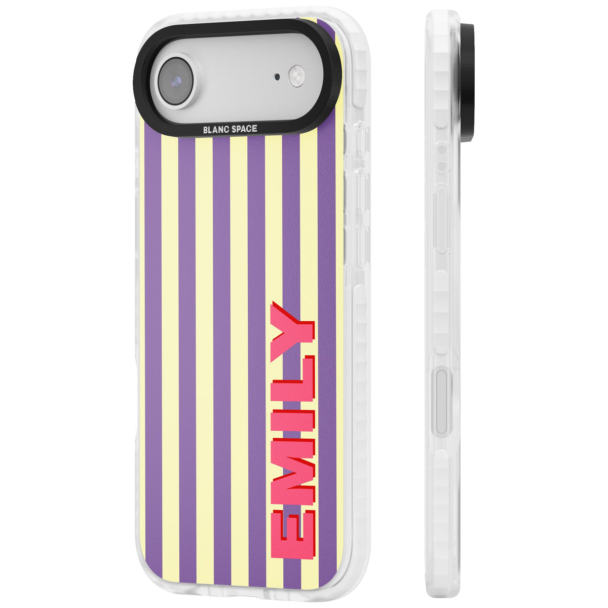 Personalised Valensole Stripe iPhone Air Impact Clear Phone Case side
