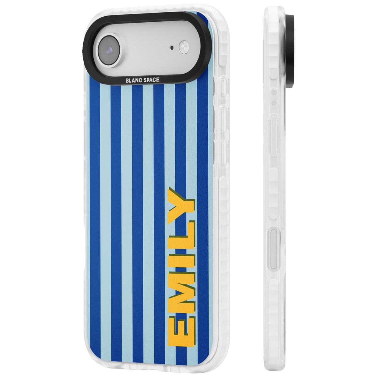 Personalised Athenian Stripe iPhone Air Impact Clear Phone Case side