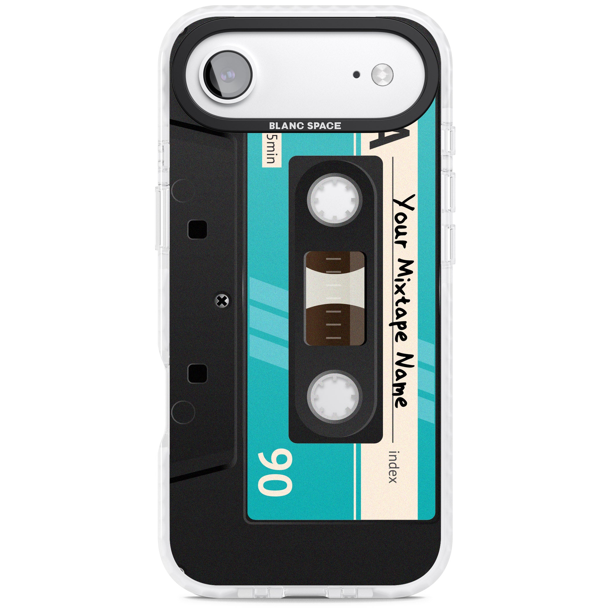 Personalised Retro Mixtape Dark iPhone 17 Air Impact Clear Phone Case
