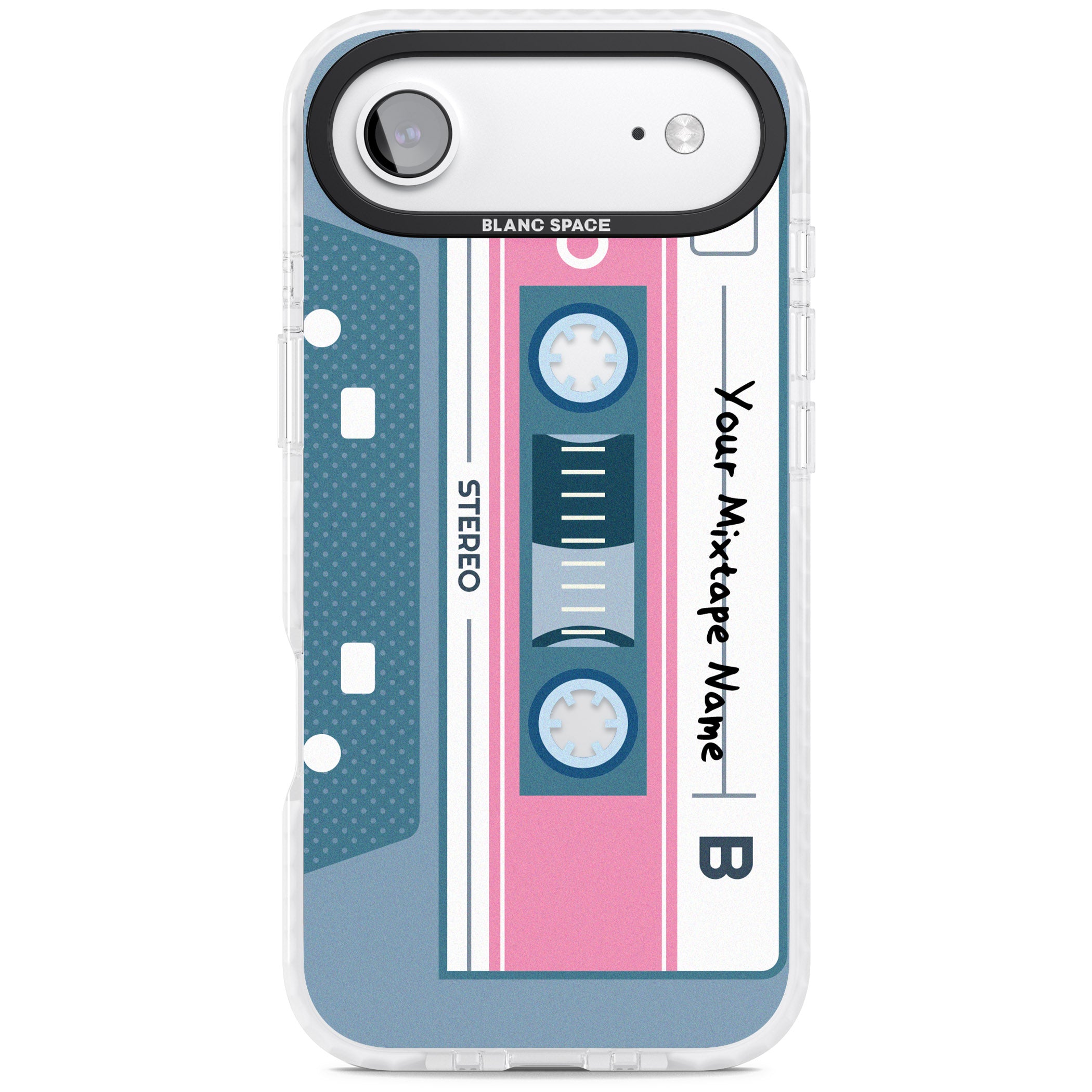 Personalised Retro Cassette Mixtape iPhone 17 Air Impact Clear Phone Case
