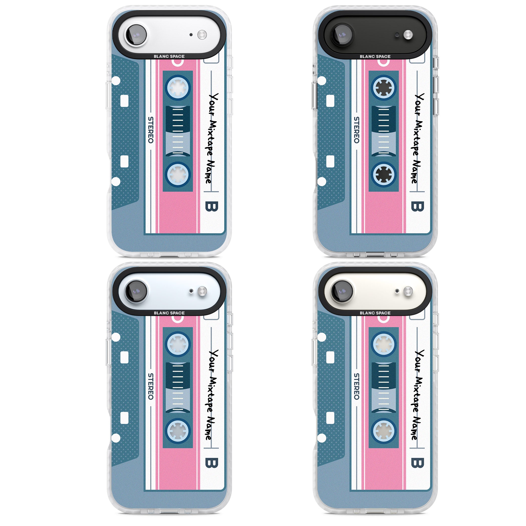 Personalised Retro Cassette Mixtape iPhone 17 Air Impact Clear Phone Case APT Impact Protection