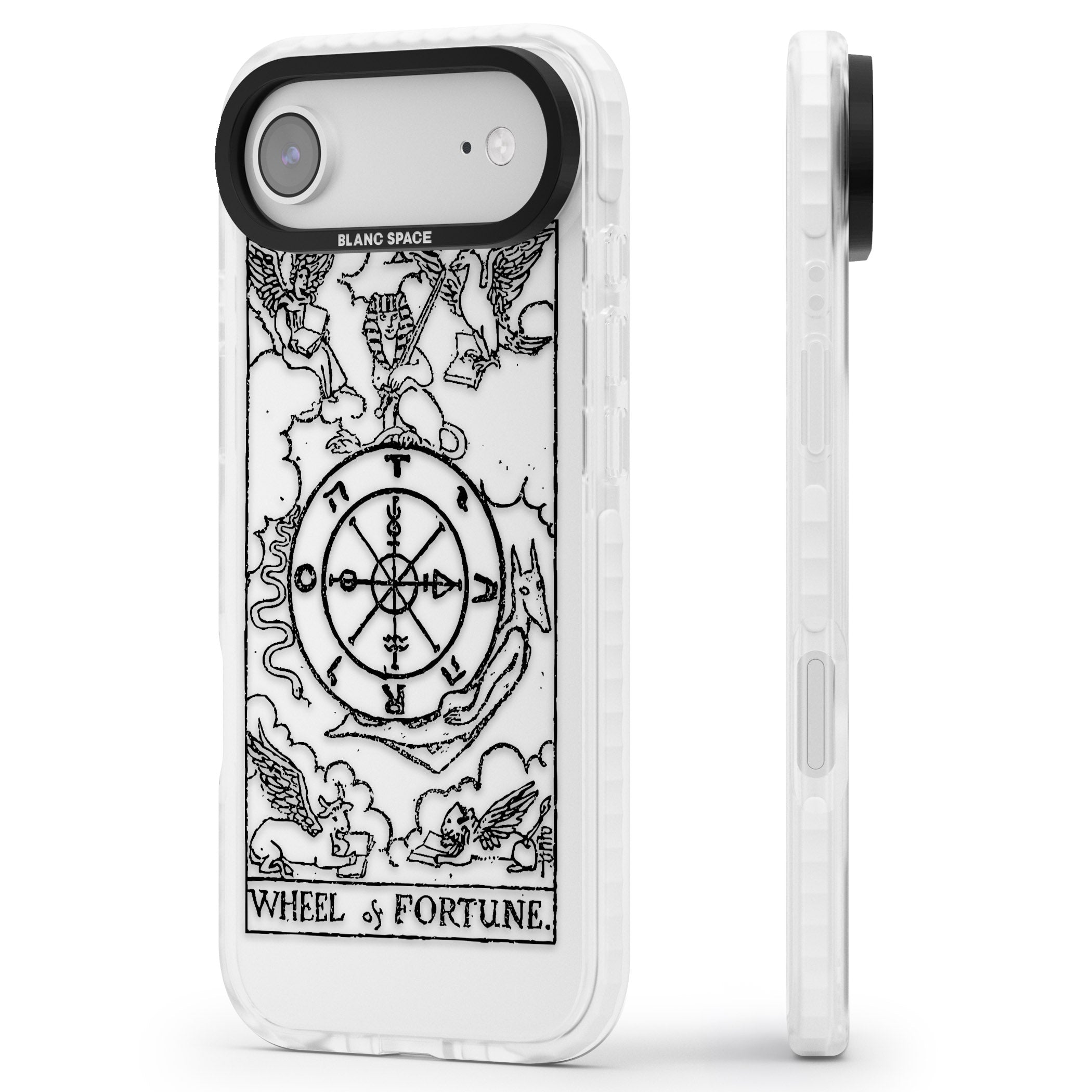Personalised Wheel Of Fortune Tarot Transparent iPhone 17 Air Impact Clear Phone Case Side Profile