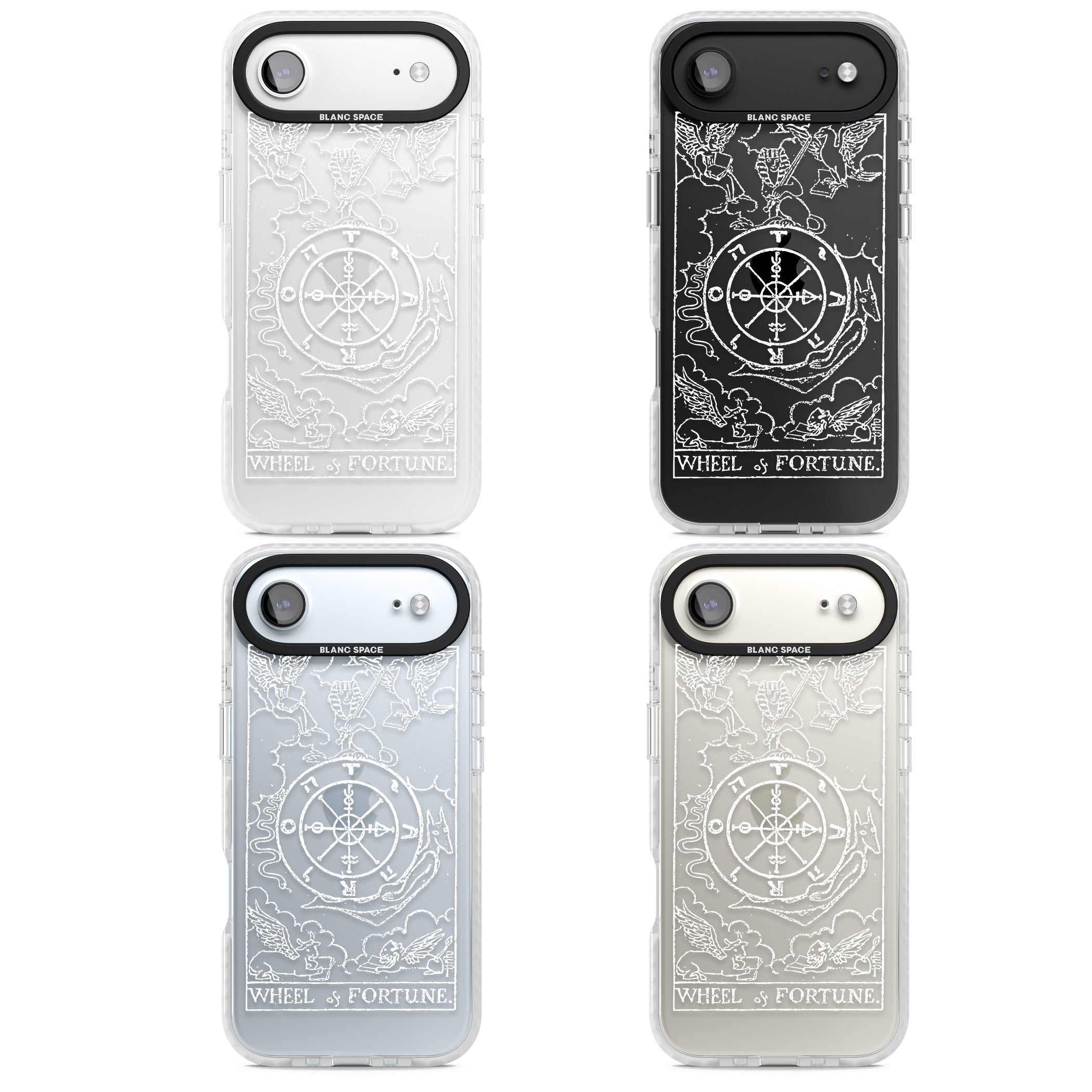 Personalised Wheel Of Fortune Tarot Card (White) iPhone 17 Air Impact Clear Phone Case APT Impact Protection