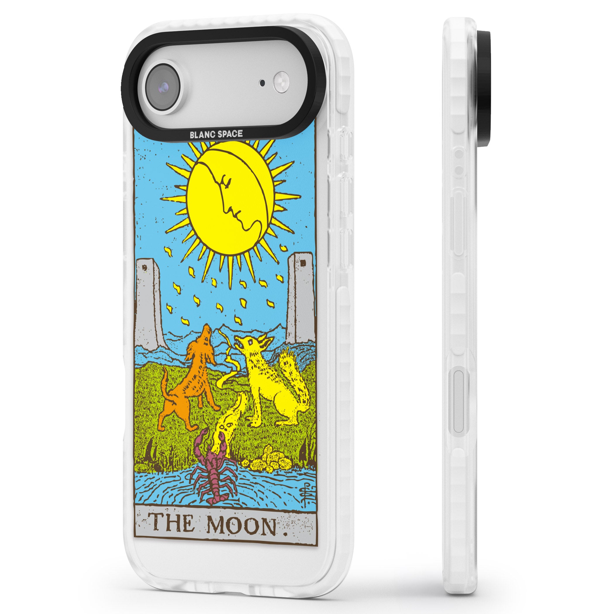 Personalised The Moon Tarot Card (Color) iPhone 17 Air Impact Clear Phone Case Side Profile