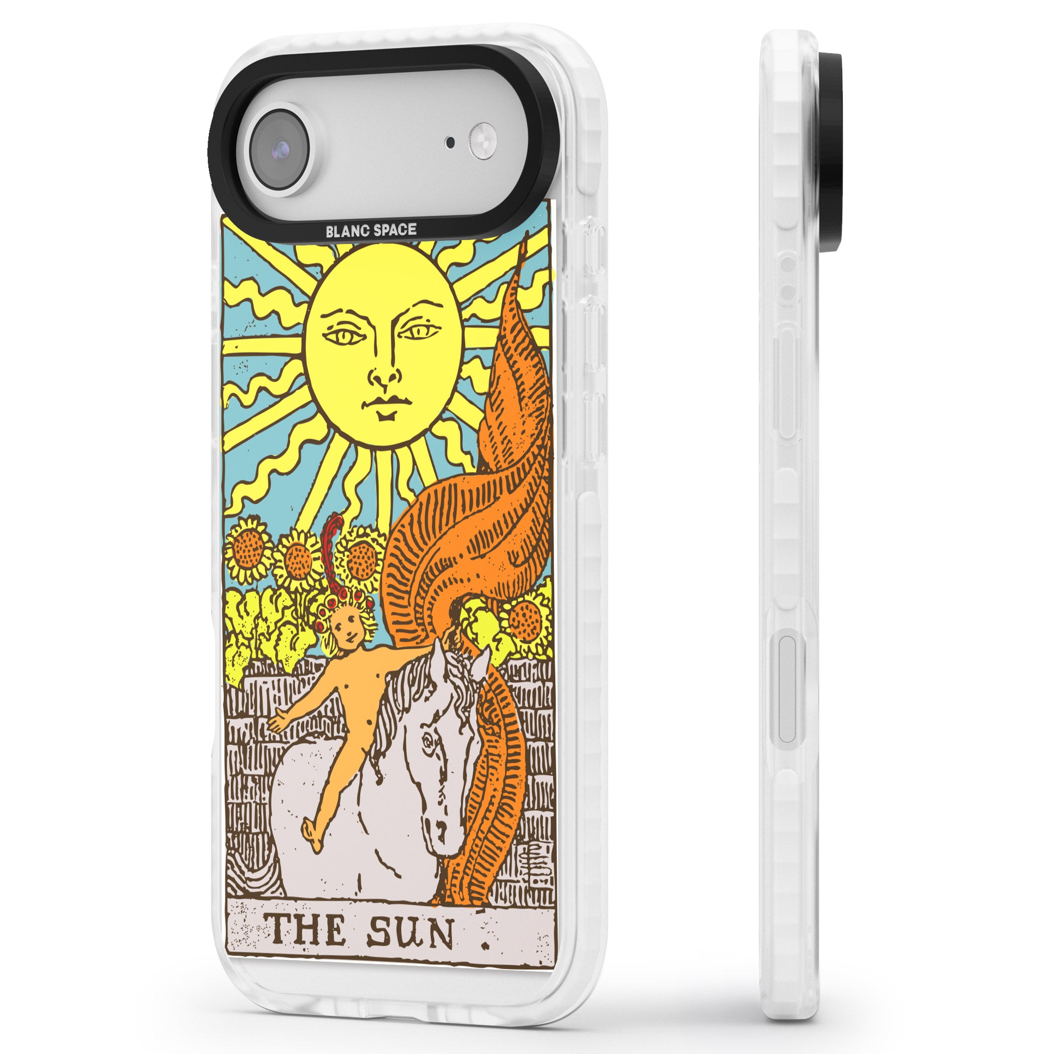 Personalised The Sun Tarot Card (Color) iPhone 17 Air Impact Clear Phone Case Side Profile