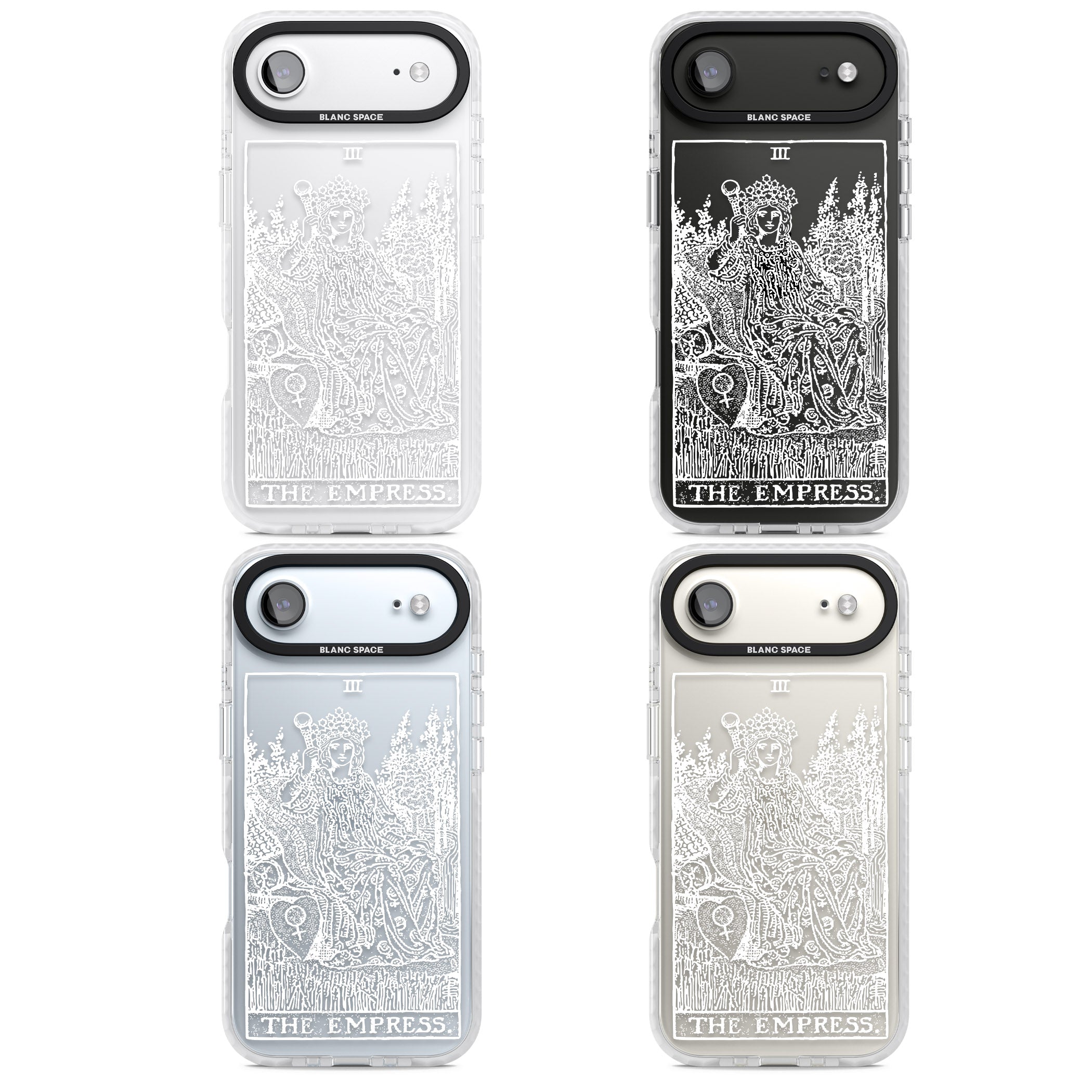 Personalised The Empress Tarot Card (White) iPhone 17 Air Impact Clear Phone Case APT Impact Protection