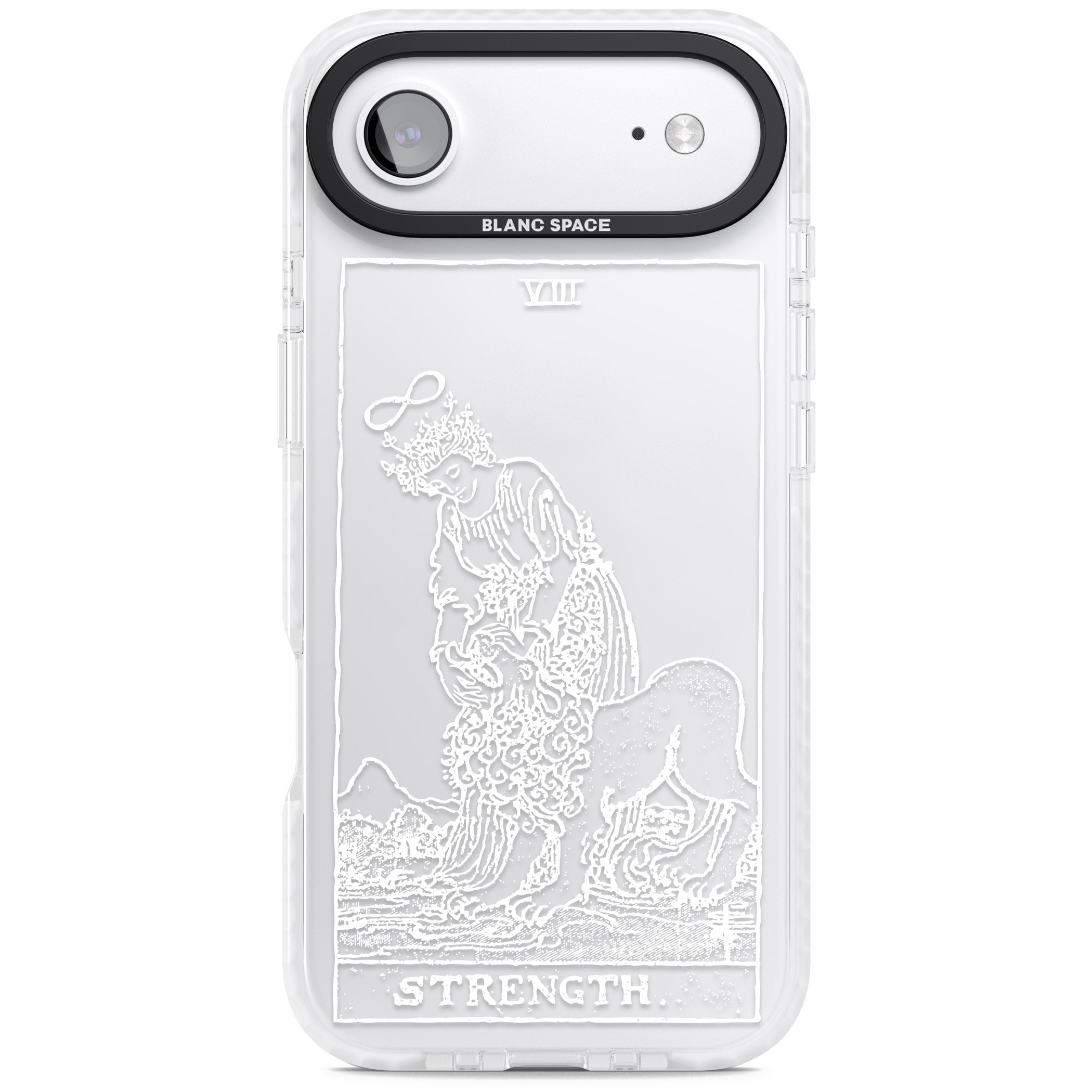 Personalised Strength Tarot Card (White) iPhone 17 Air Impact Clear Phone Case