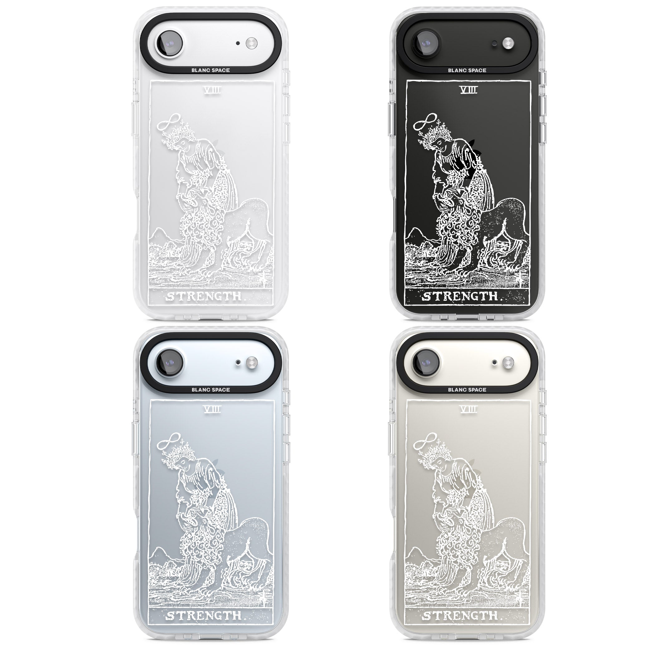 Personalised Strength Tarot Card (White) iPhone 17 Air Impact Clear Phone Case APT Impact Protection