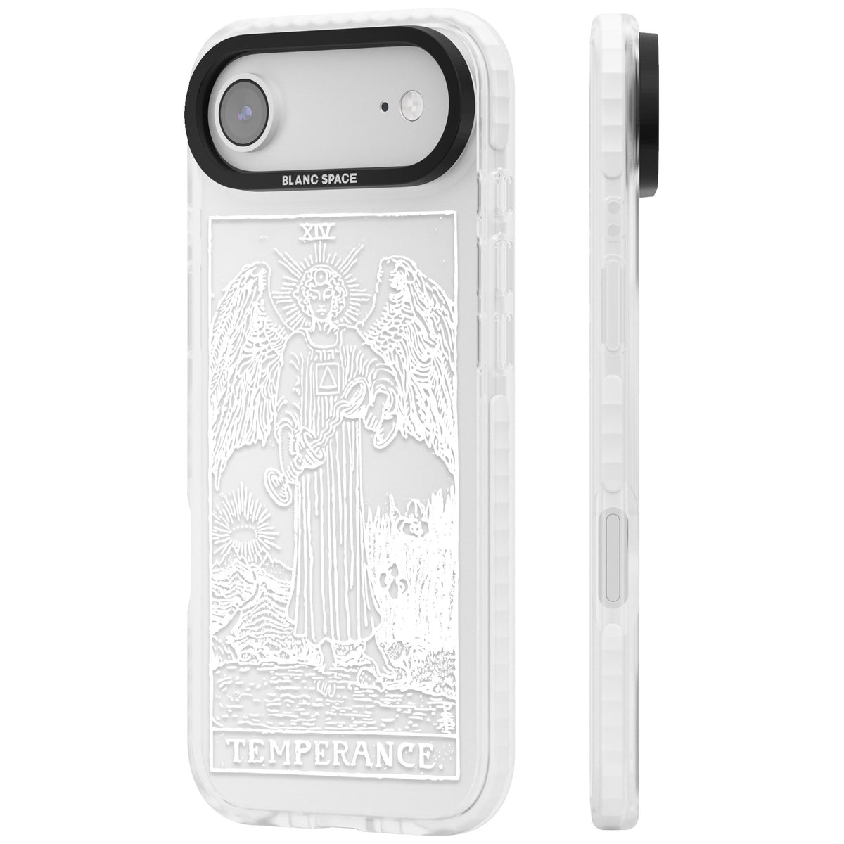 Personalised Temperance Tarot Card (White) iPhone Air Impact Clear Phone Case side