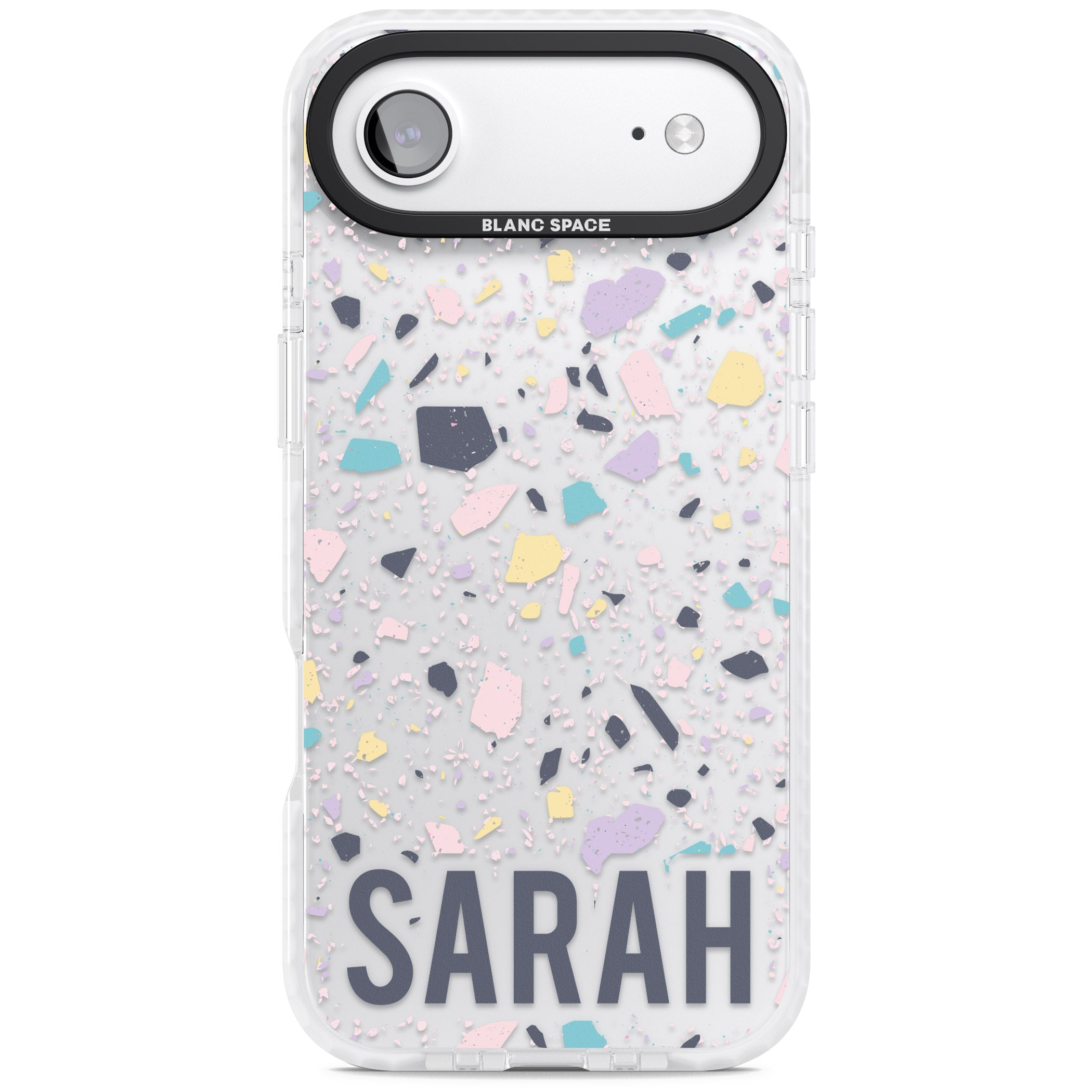 Personalised Pastel Terrazzo iPhone 17 Air Impact Clear Phone Case