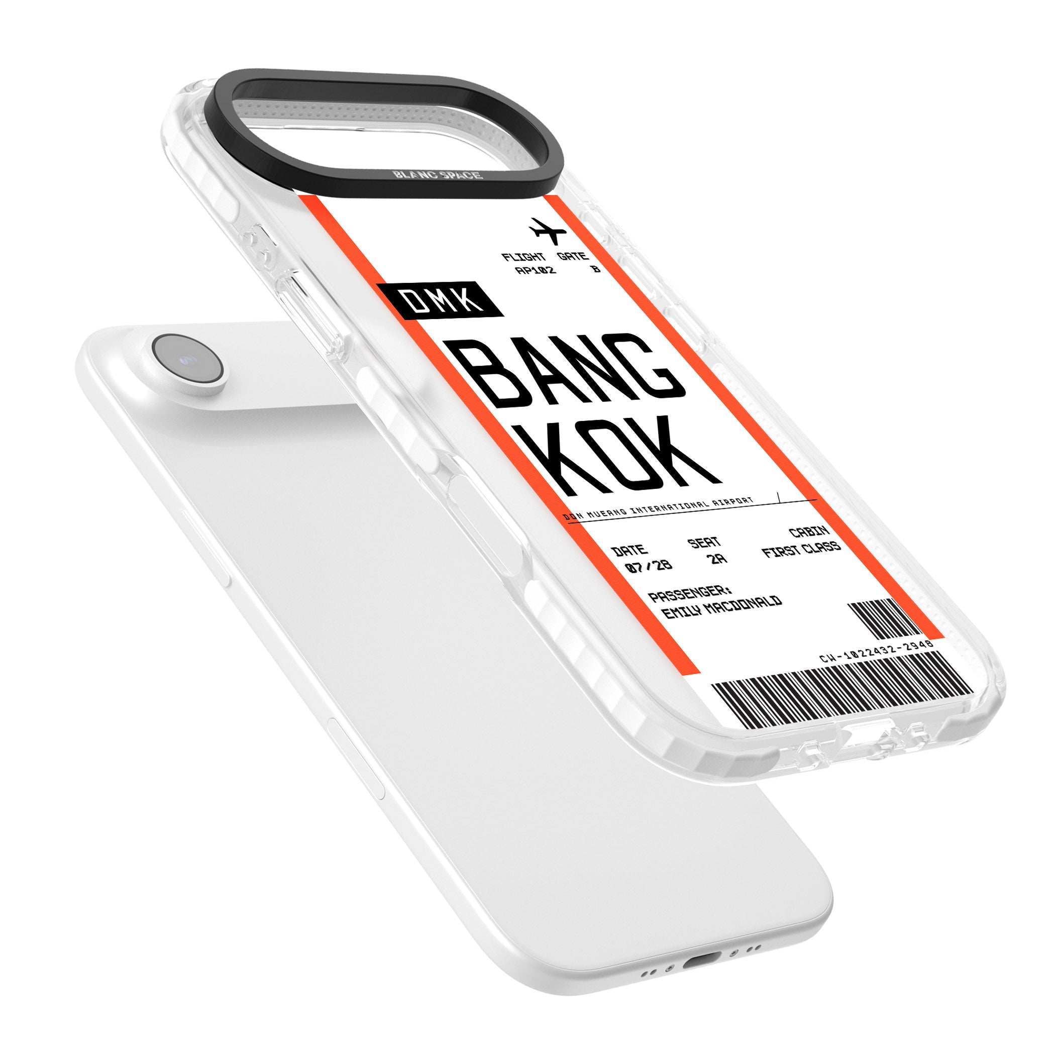 Personalised Bangkok Boarding Pass iPhone 17 Air Impact Clear Phone Case Colours