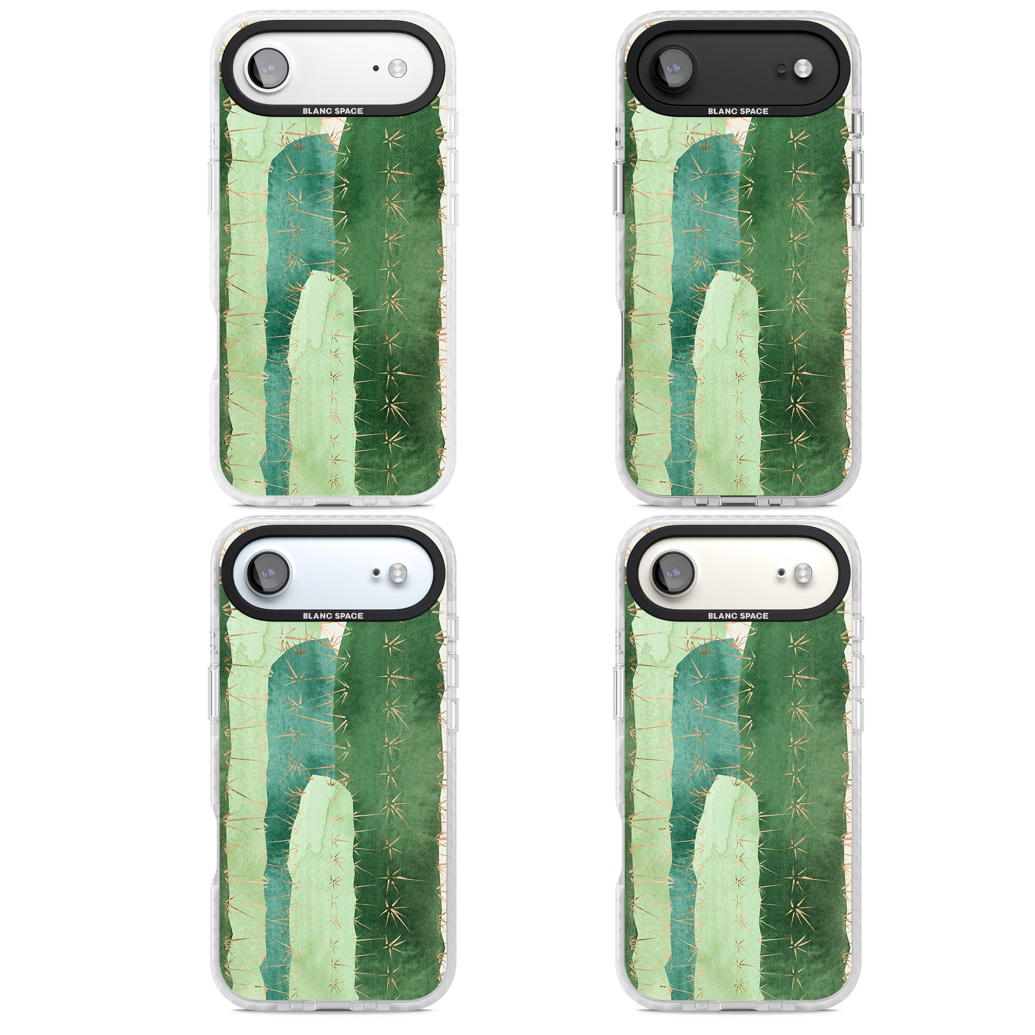 Large Cacti iPhone 17 Air Impact Clear Phone Case APT Impact Protection