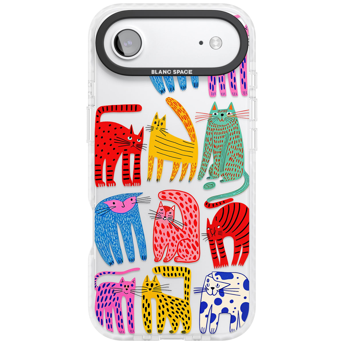 Abstract Cats iPhone Air Impact Clear Phone Case front