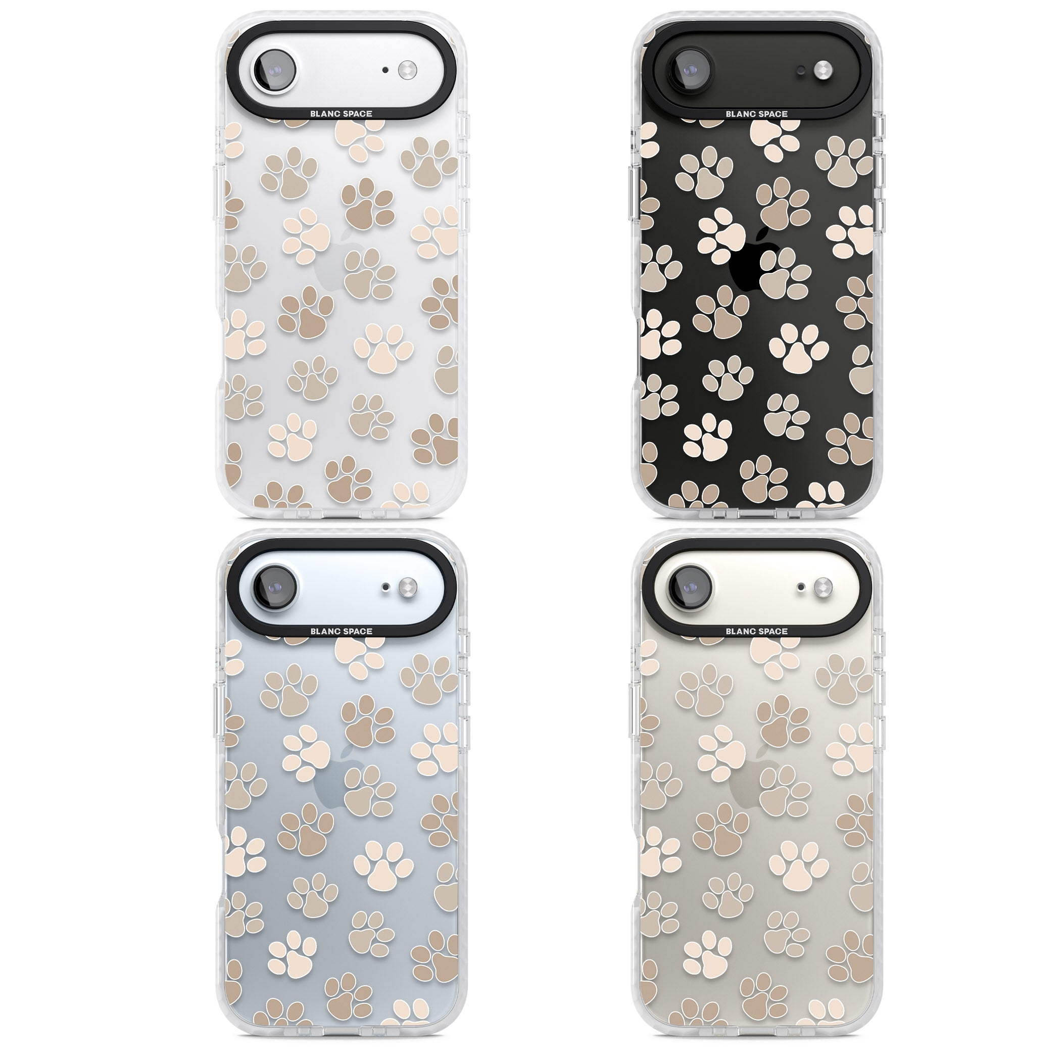 Paw Prints iPhone 17 Air Impact Clear Phone Case APT Impact Protection