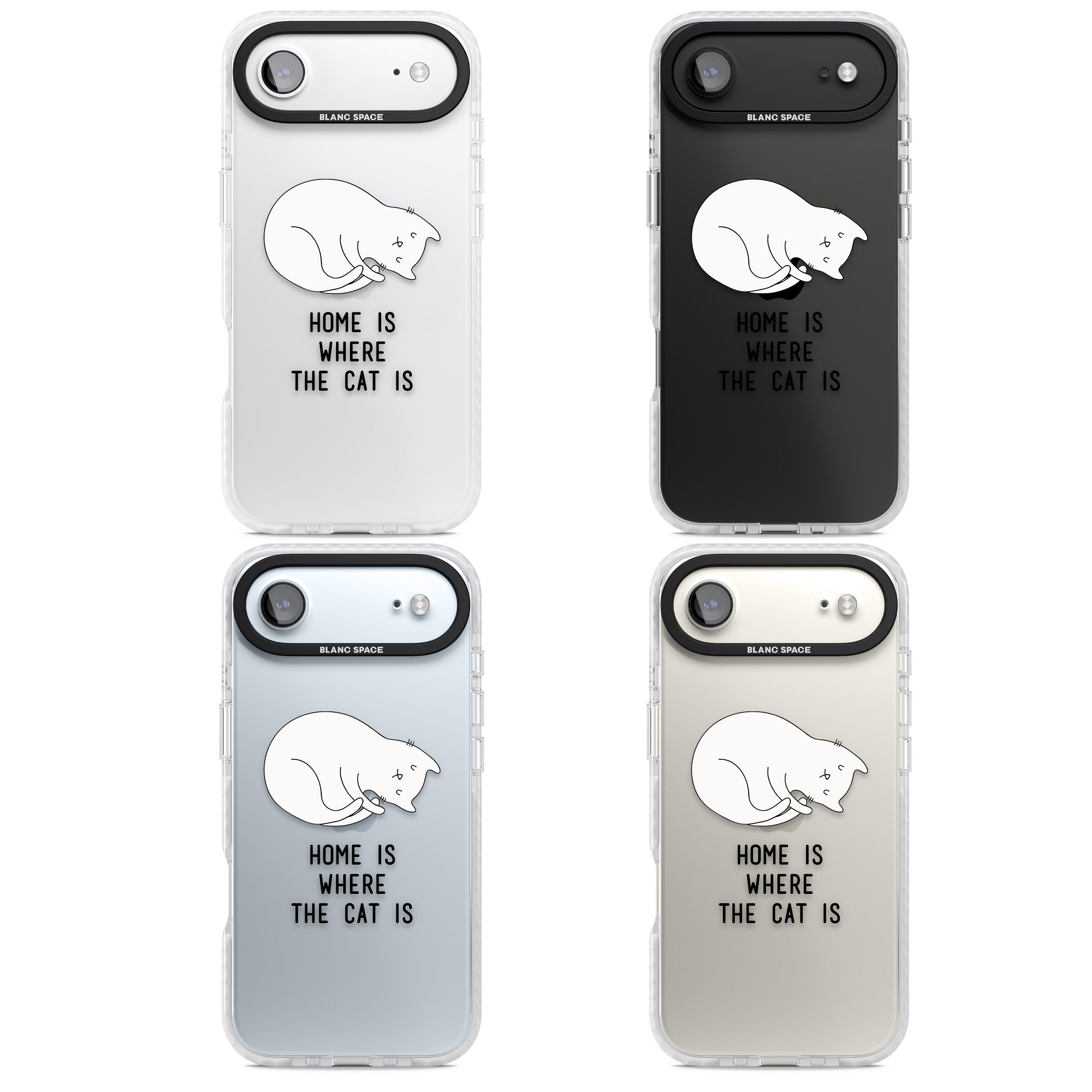 Home Is Where The Cat Is iPhone 17 Air Impact Clear Phone Case APT Impact Protection