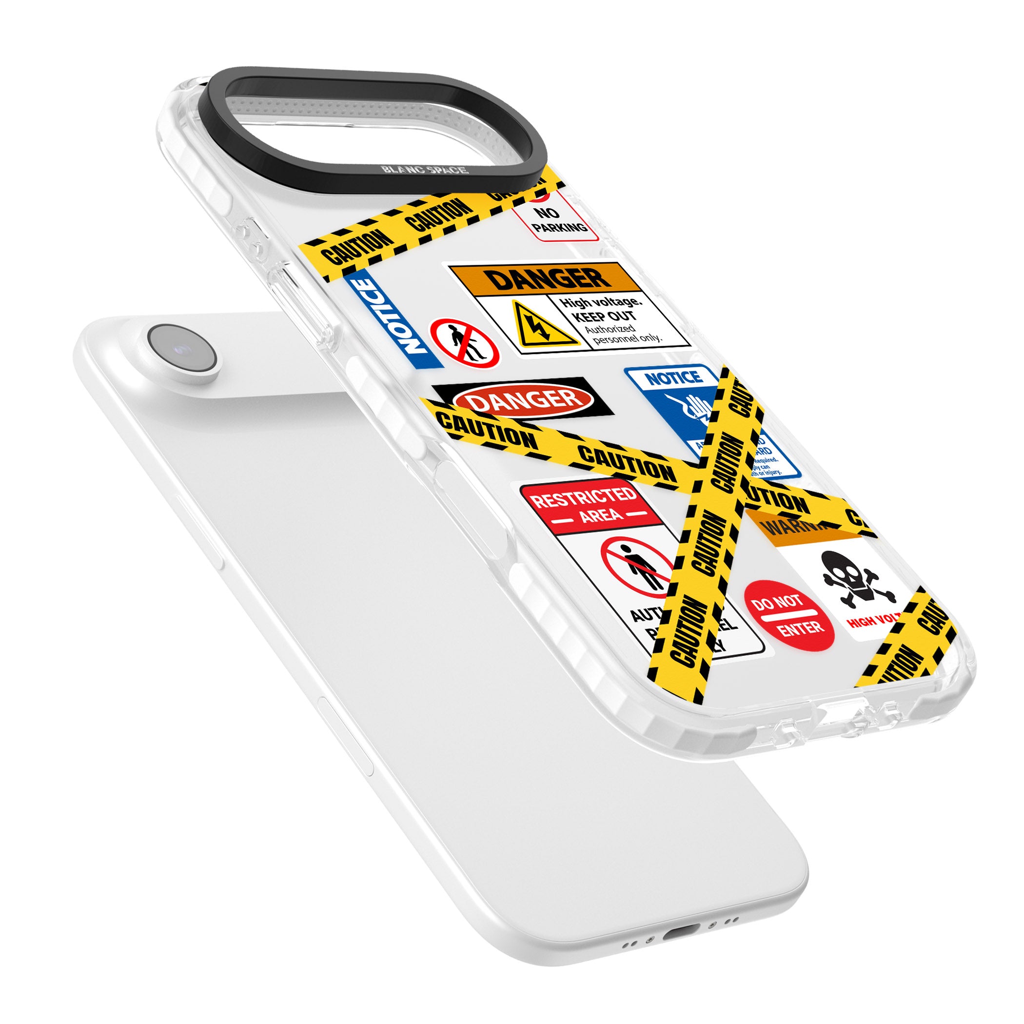 Caution Sign iPhone 17 Air Impact Clear Phone Case Colours