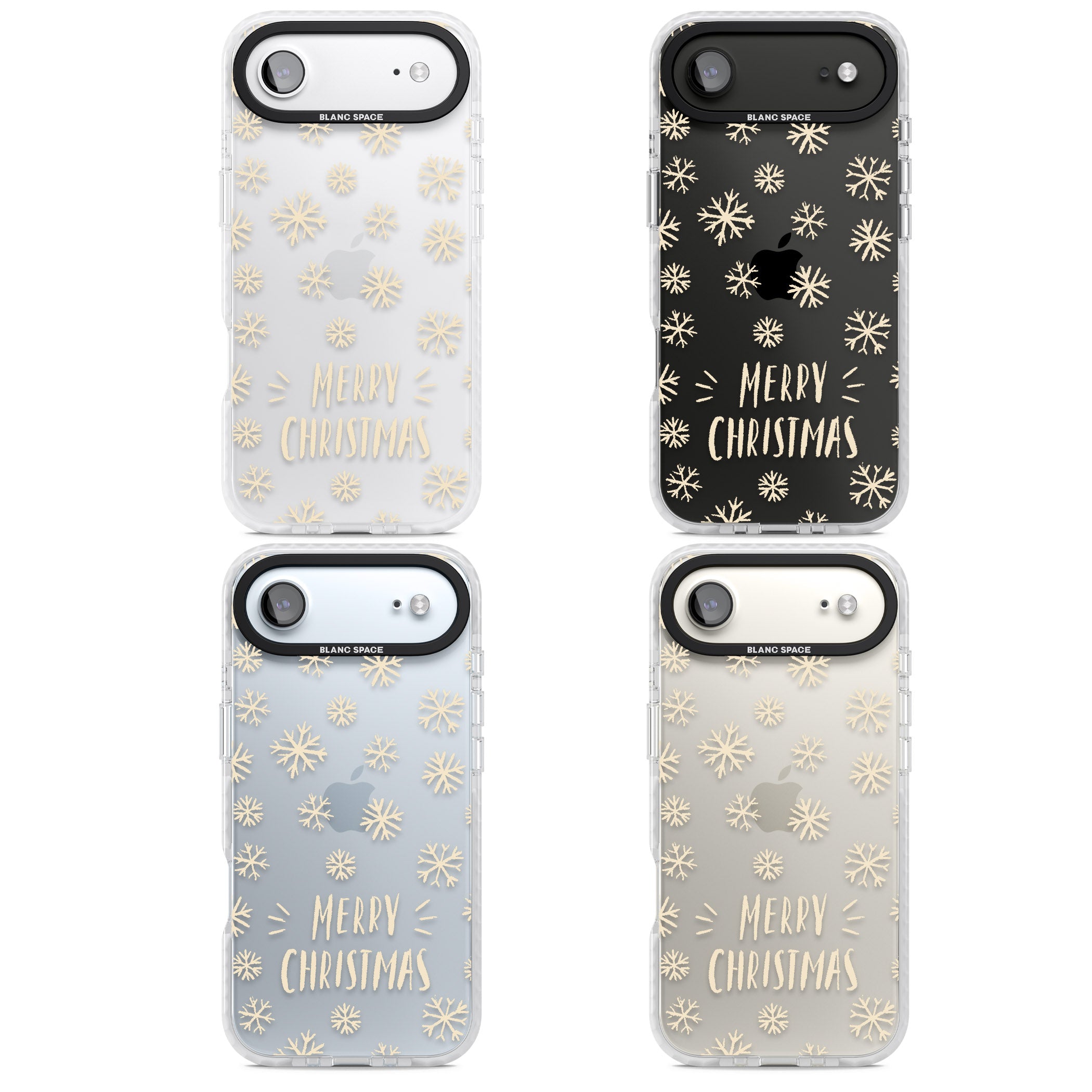 Christmas Snowflake Pattern iPhone 17 Air Impact Clear Phone Case APT Impact Protection