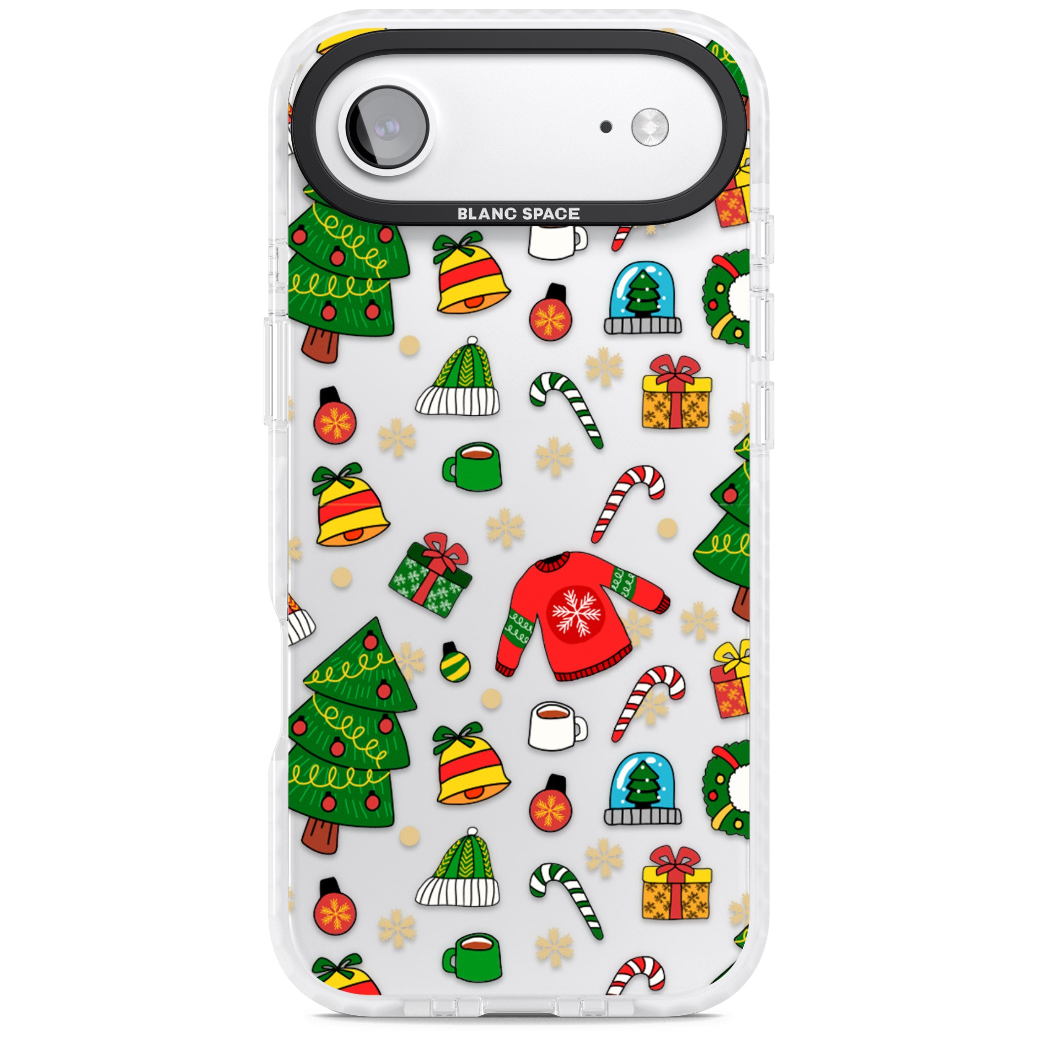 Christmas Mixture Pattern iPhone 17 Air Impact Clear Phone Case
