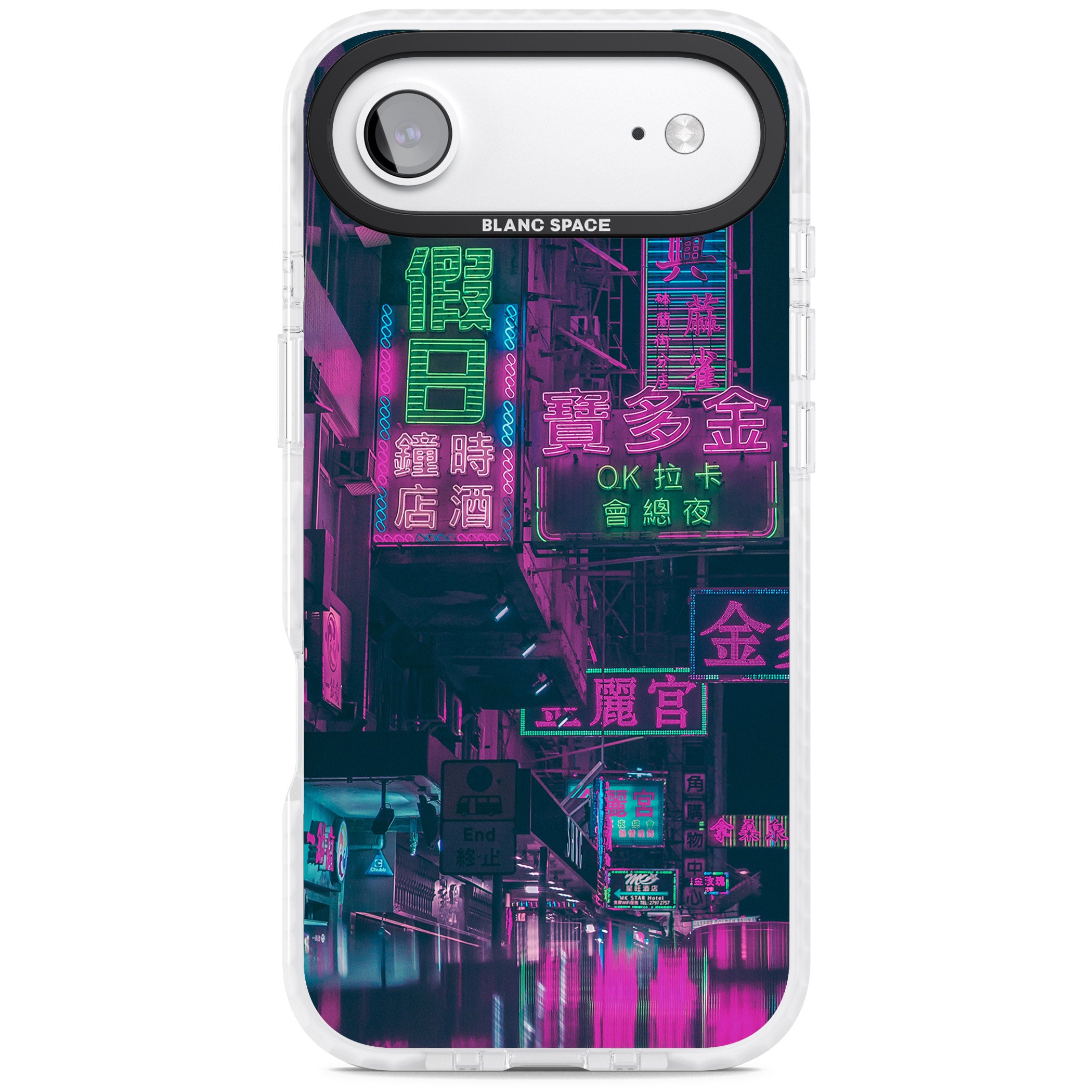 Neon Night Strip iPhone 17 Air Impact Clear Phone Case