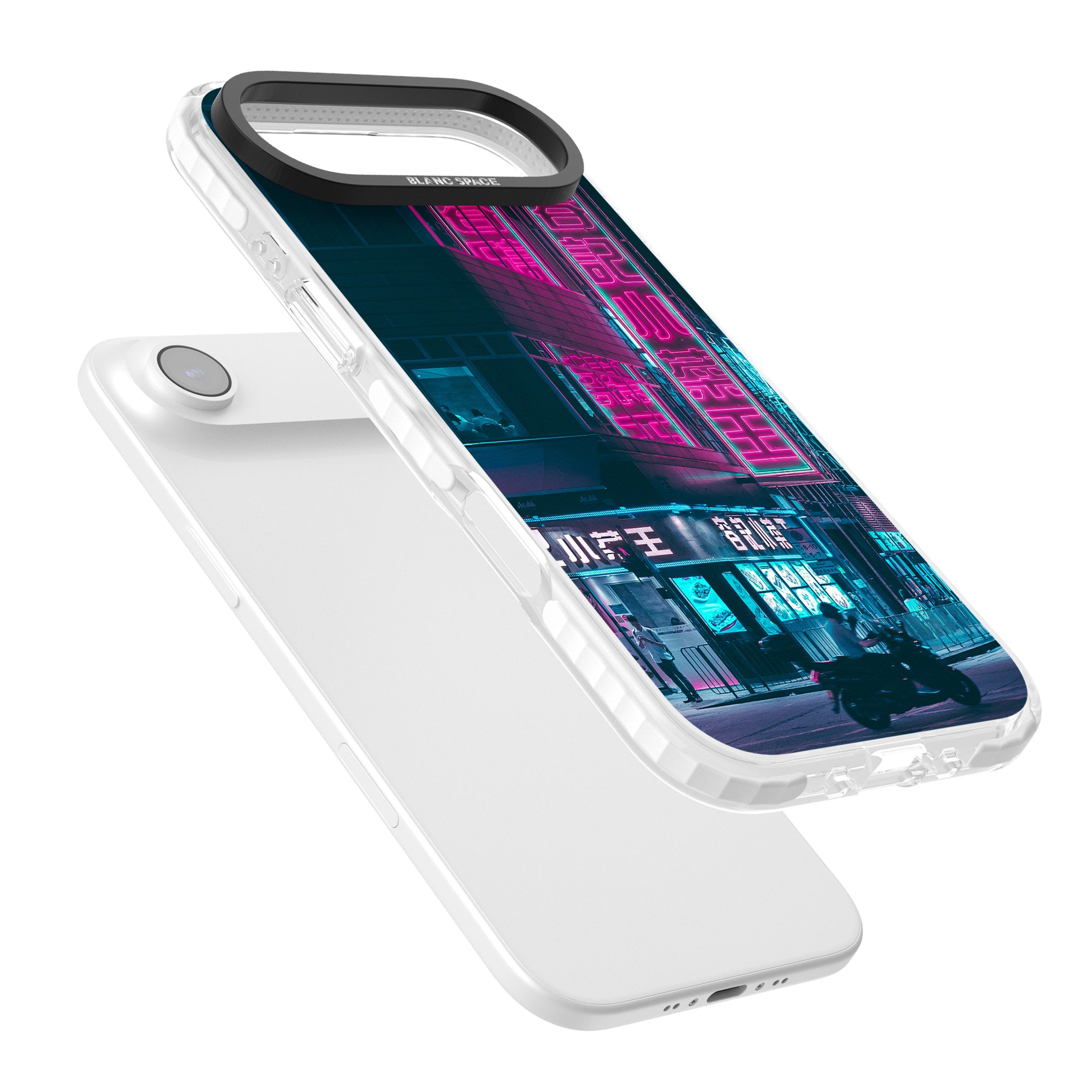 Neon City Ride iPhone 17 Air Impact Clear Phone Case Colours