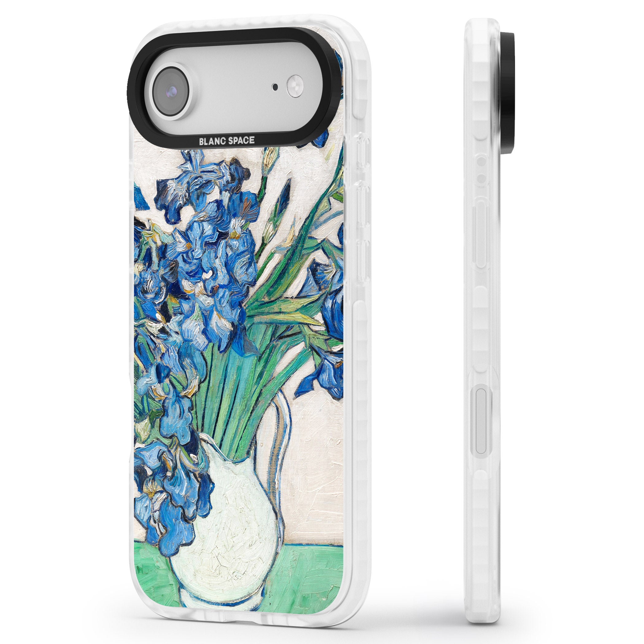 Irises By Vincent Van Gogh iPhone 17 Air Impact Clear Phone Case Side Profile