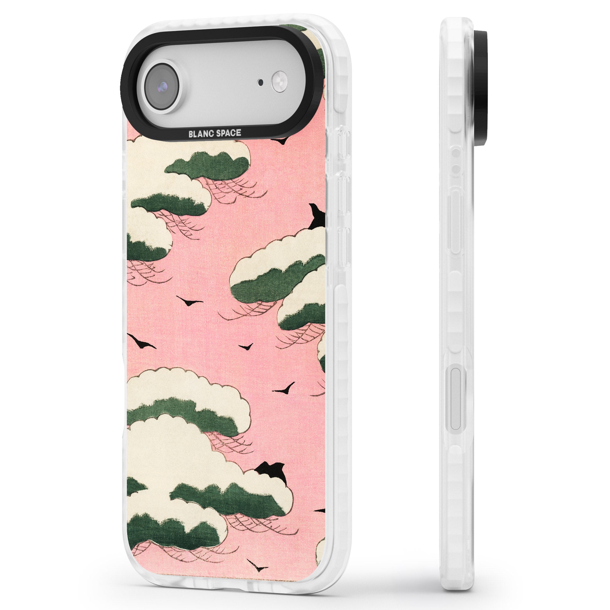Japanese Pink Sky iPhone 17 Air Impact Clear Phone Case Side Profile