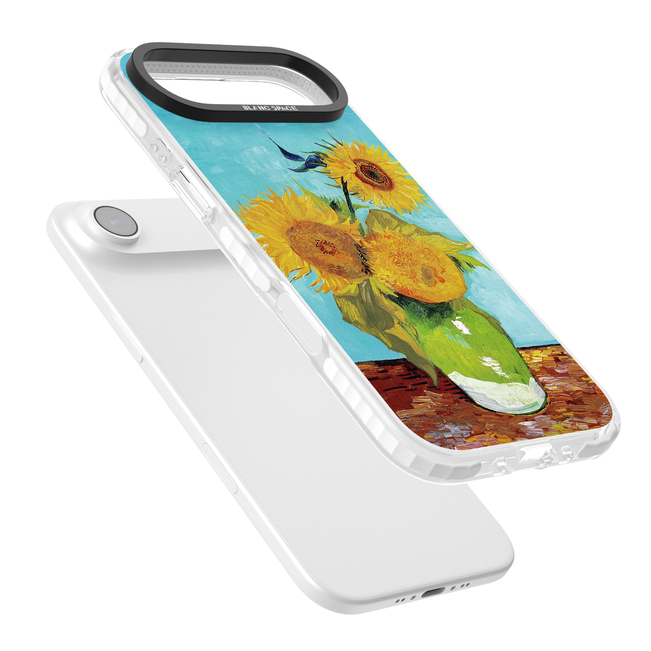 Vase With Three Sunflowers iPhone 17 Air Impact Clear Phone Case Colours