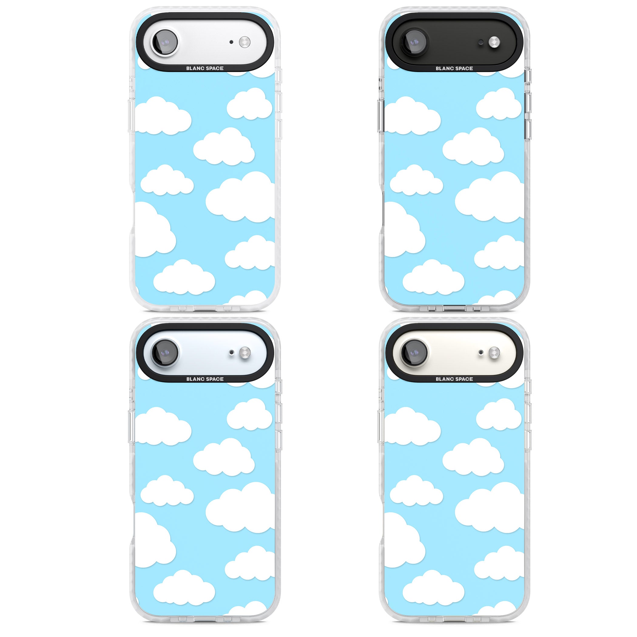 Blue Sky & Clouds Pattern iPhone 17 Air Impact Clear Phone Case APT Impact Protection