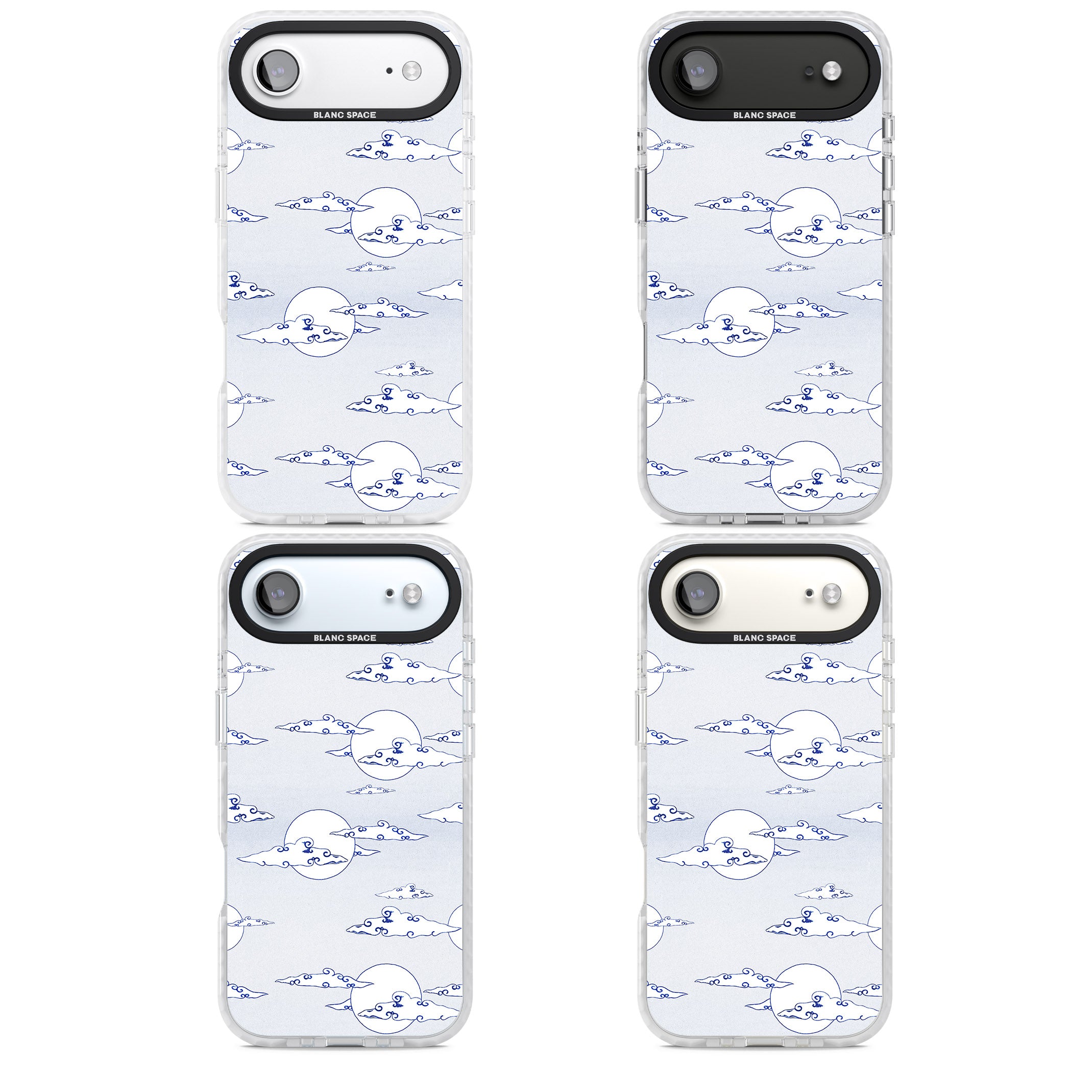 Moon & Clouds iPhone 17 Air Impact Clear Phone Case APT Impact Protection