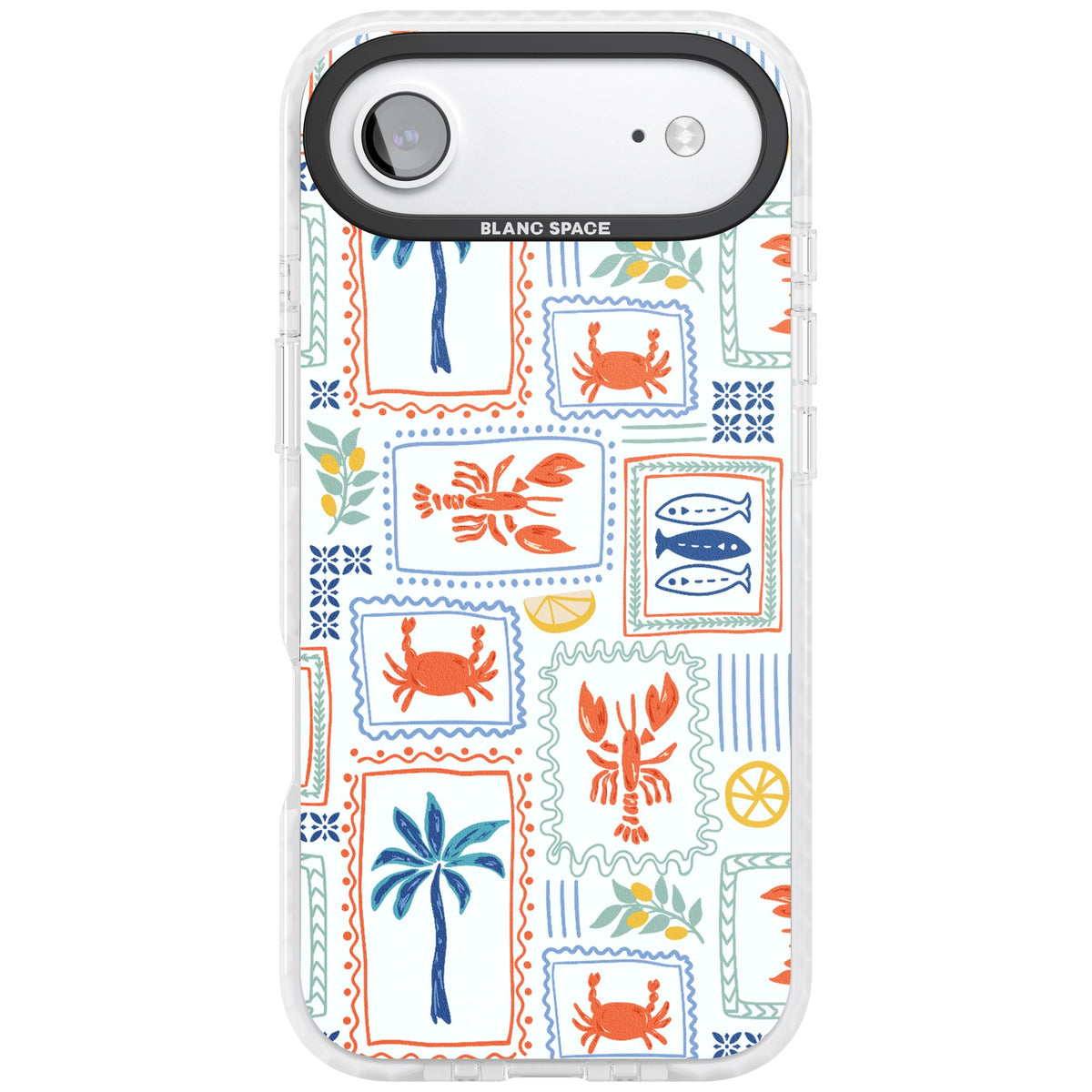 Seaside Stamps iPhone Air Impact Clear Phone Case front
