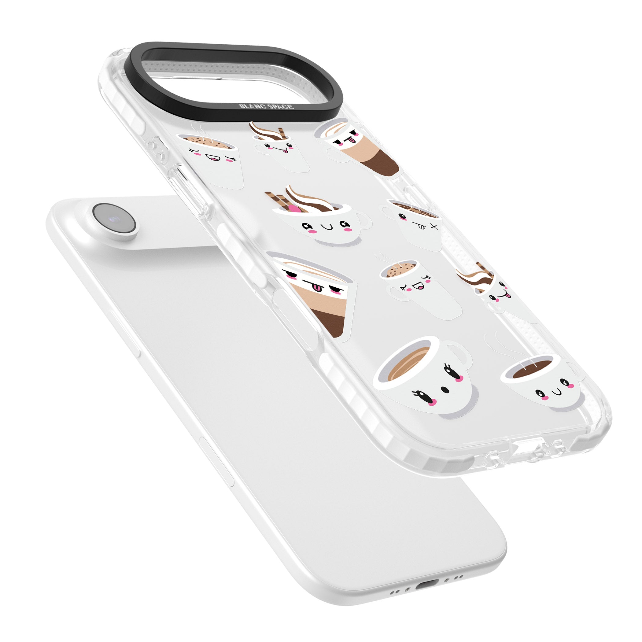 Coffee Faces iPhone 17 Air Impact Clear Phone Case Colours