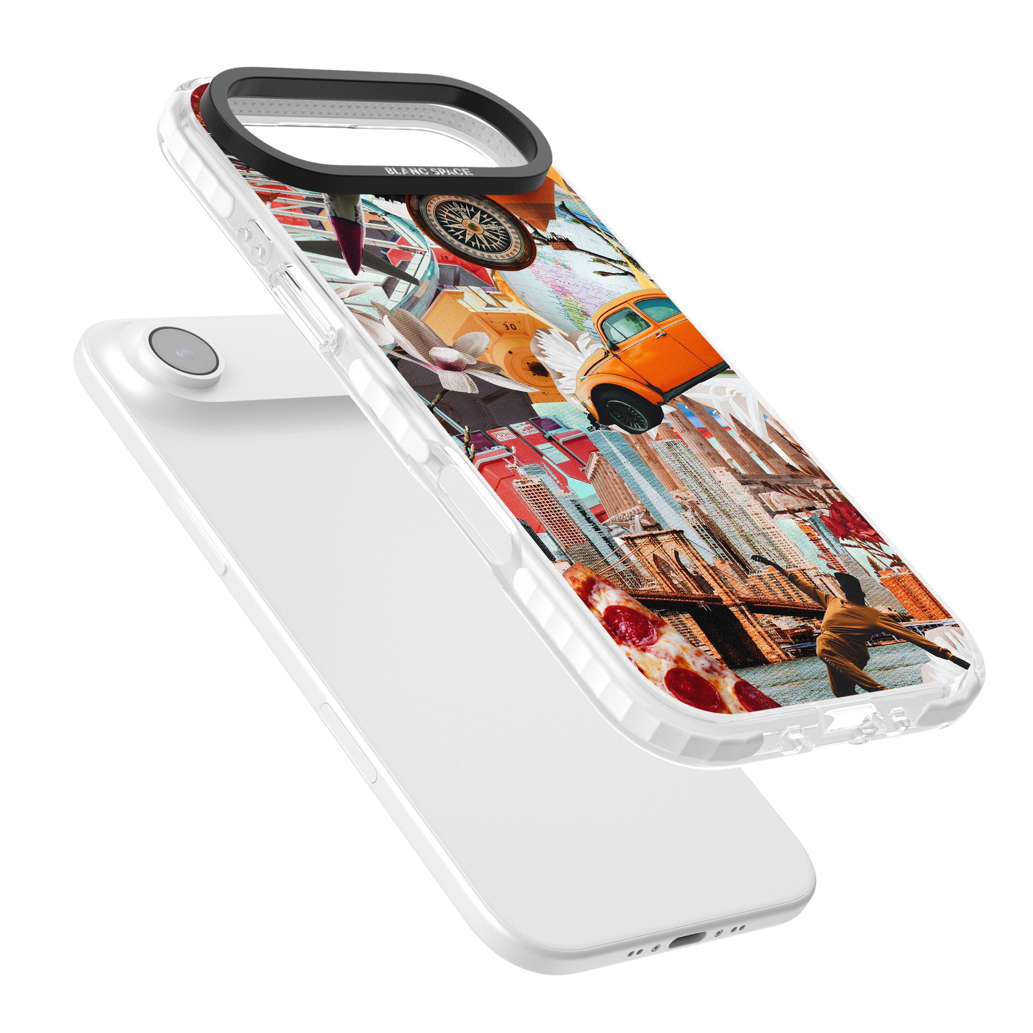 Bold New York Collage iPhone 17 Air Impact Clear Phone Case Colours