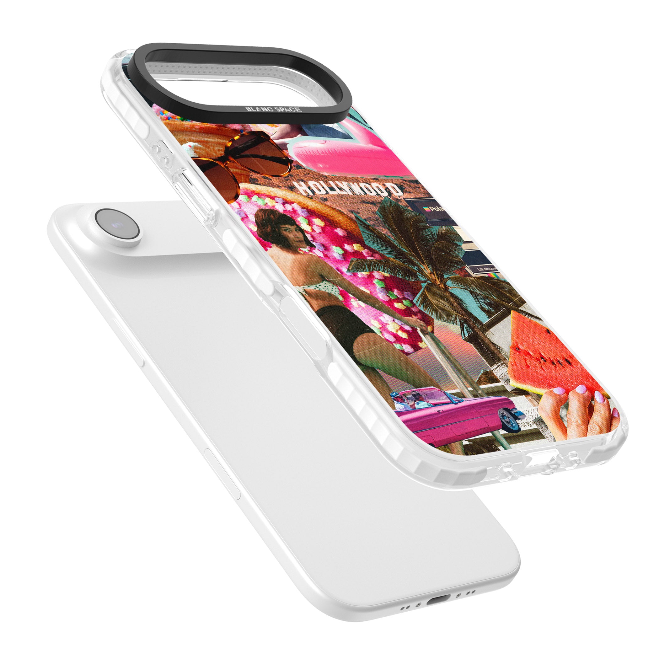 Hollywood Retro Collage iPhone 17 Air Impact Clear Phone Case Colours