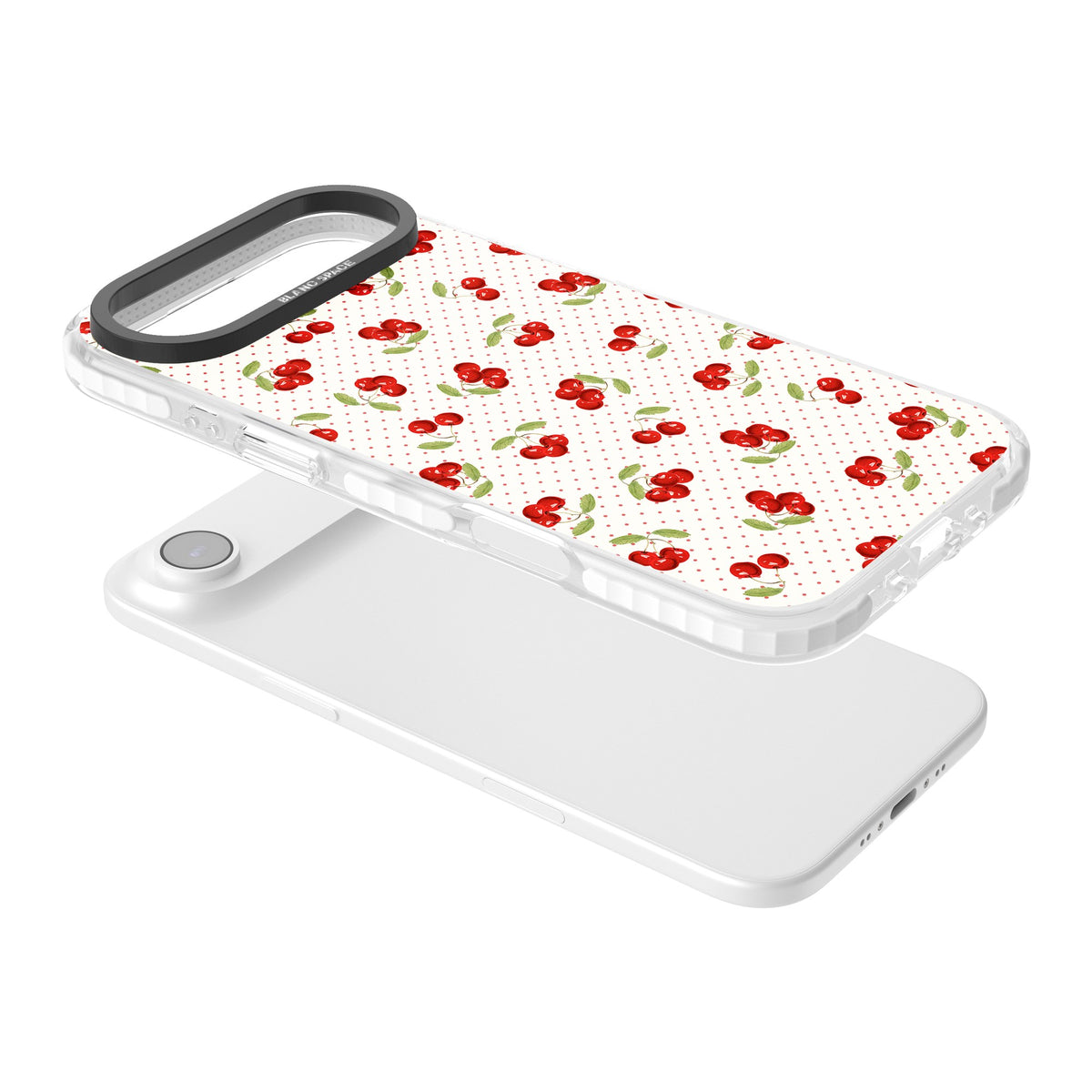 Cherry Picking iPhone Air Impact Clear Phone Case angled